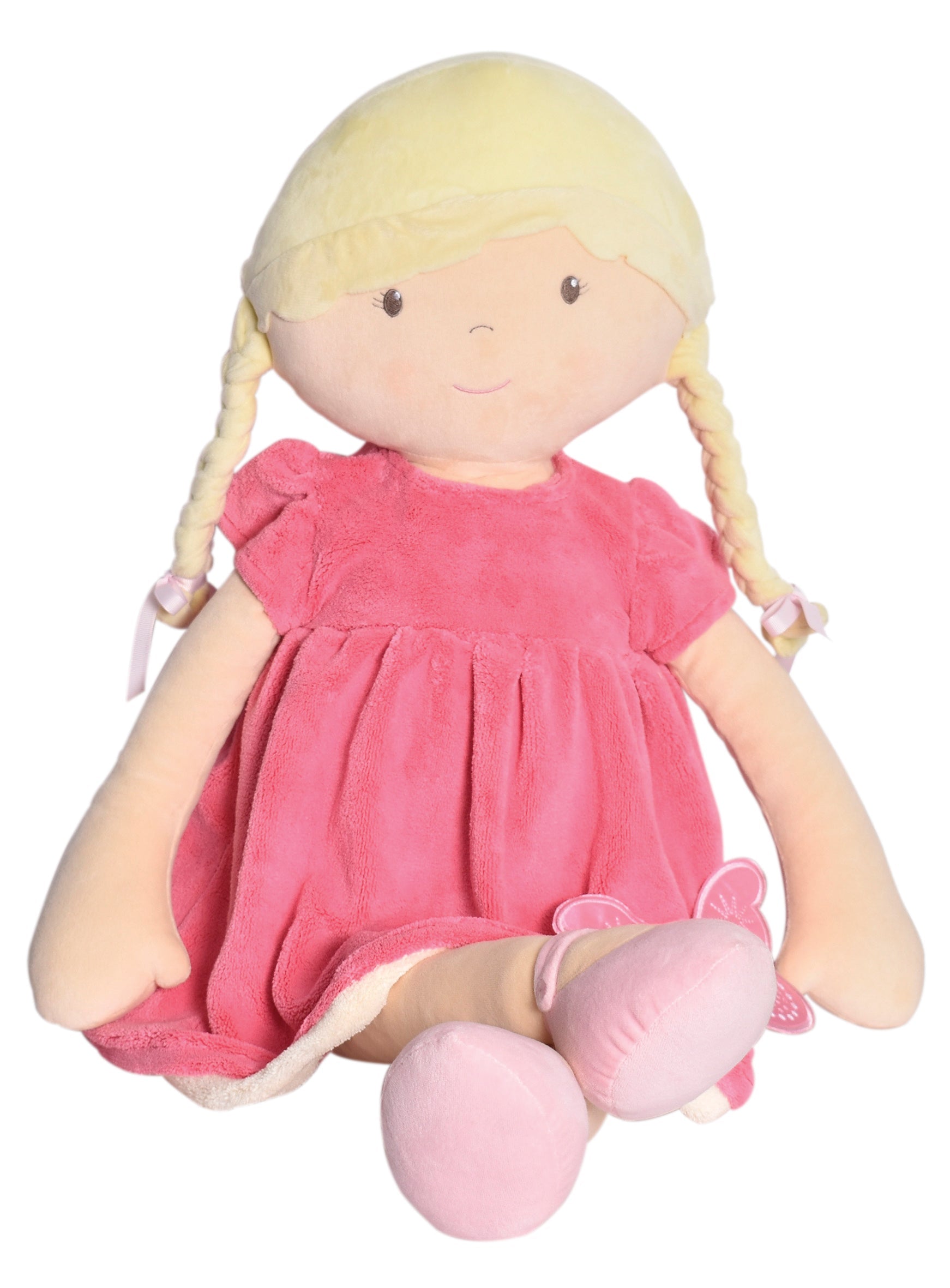 Ria X-Large Blonde Hair With Pink & White Dress Tikiri Toys   