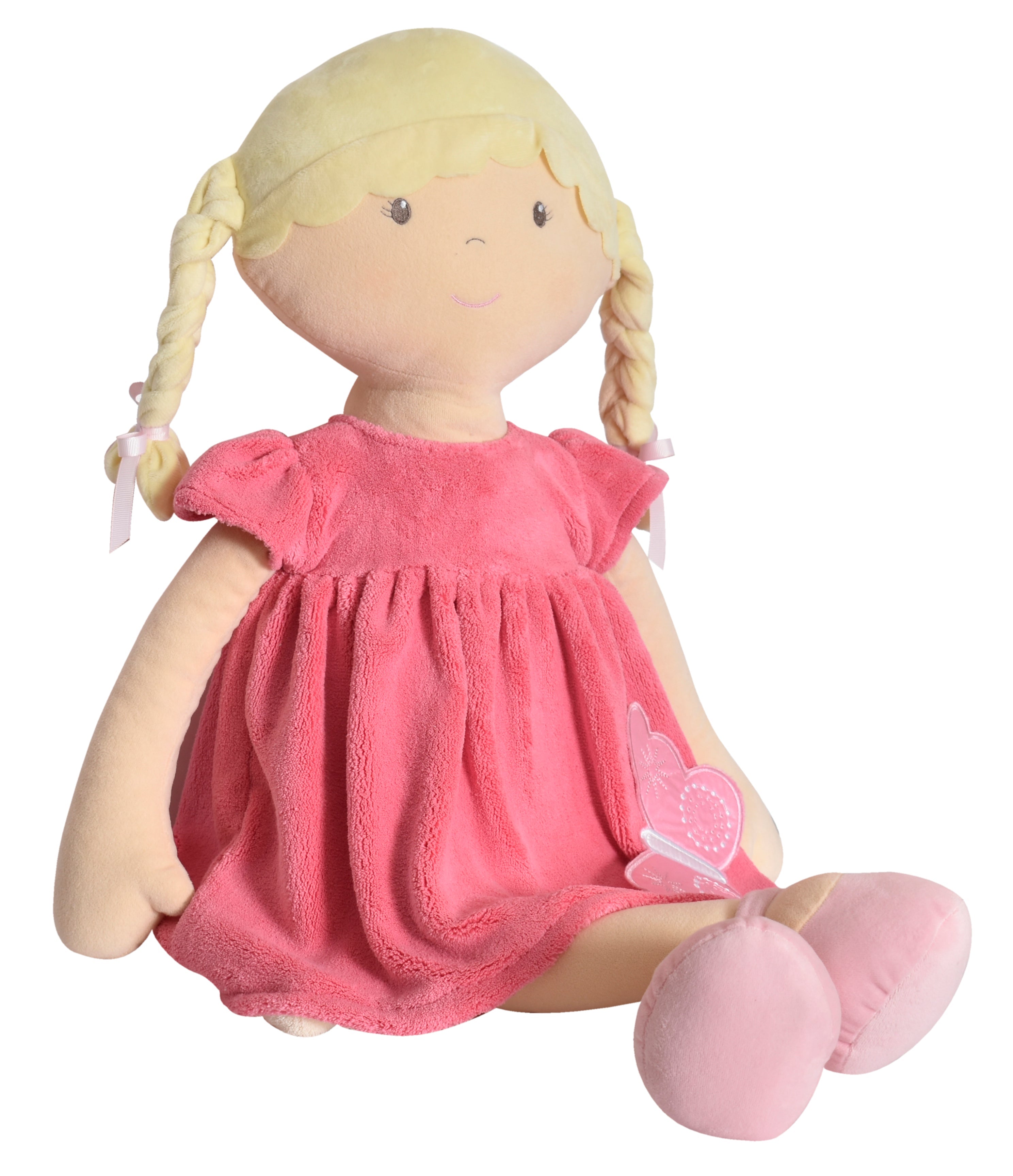 Ria X-Large Blonde Hair With Pink & White Dress Tikiri Toys   