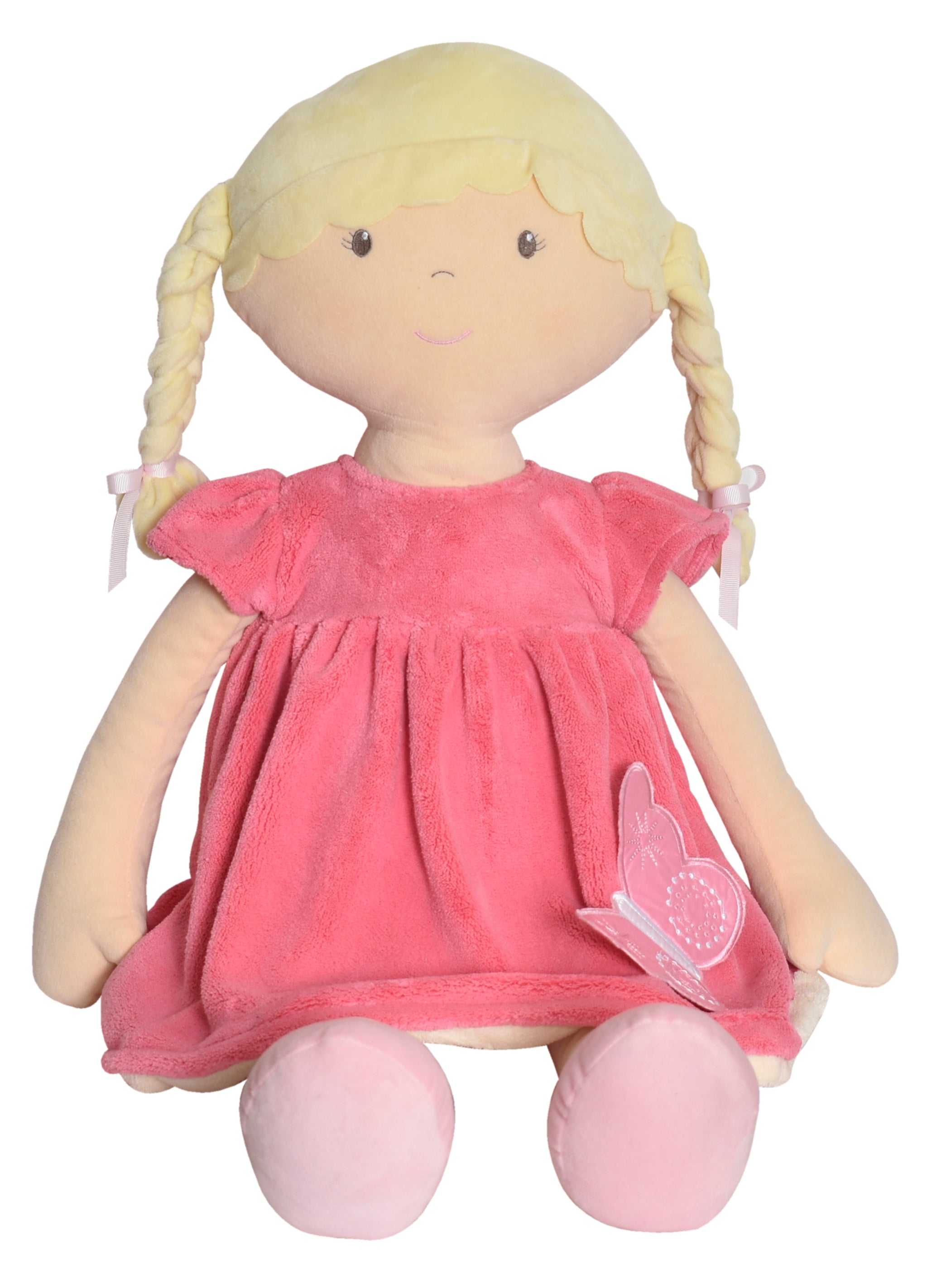 Ria X-Large Blonde Hair With Pink & White Dress Tikiri Toys   