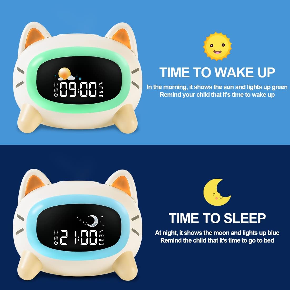 EVIE Sleep Training Clock, Sound Machine and Night Light LittleHippo   