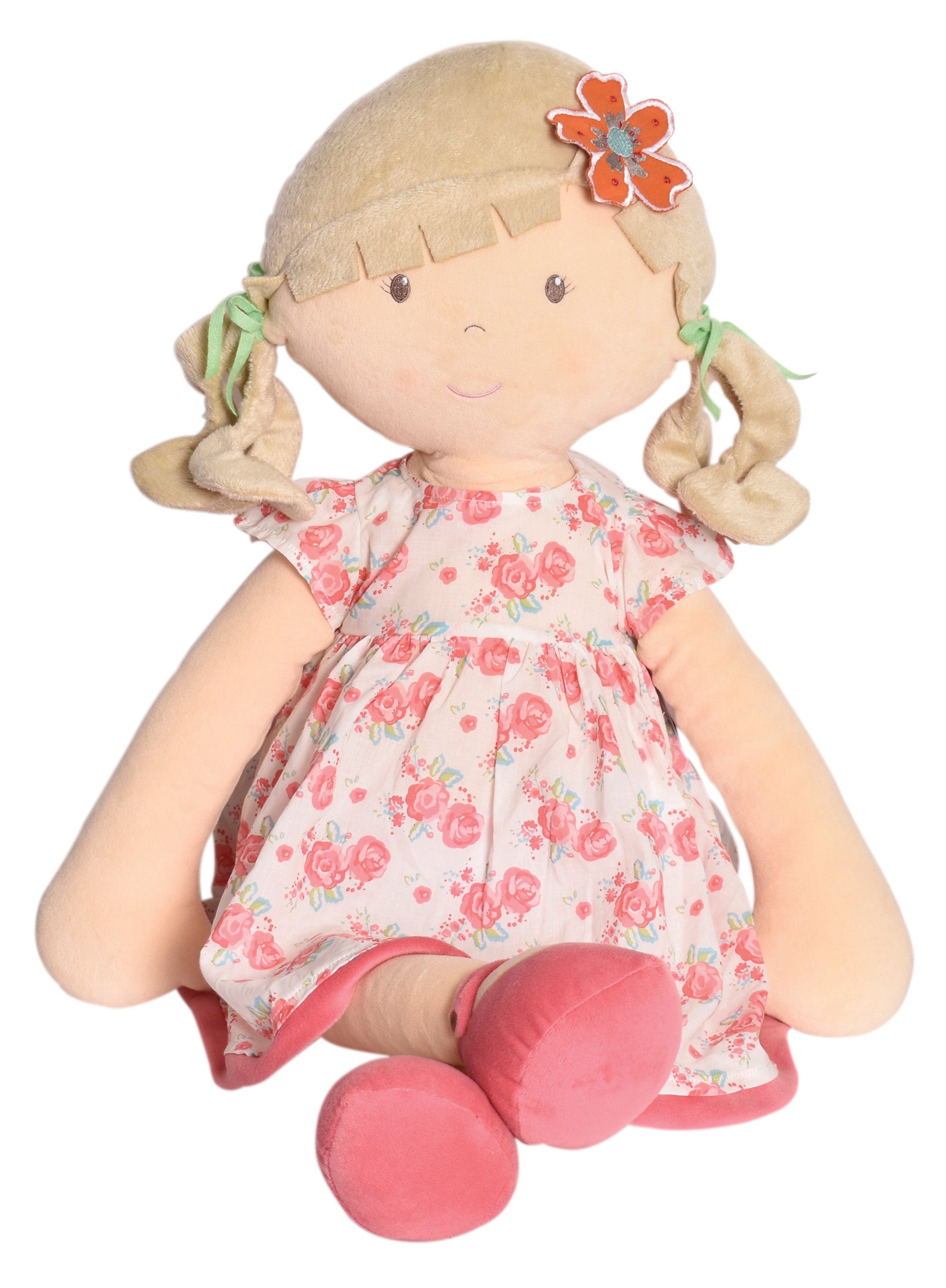 Scarlet X-Large Doll Beige Hair in Pink Floral Dress Tikiri Toys   