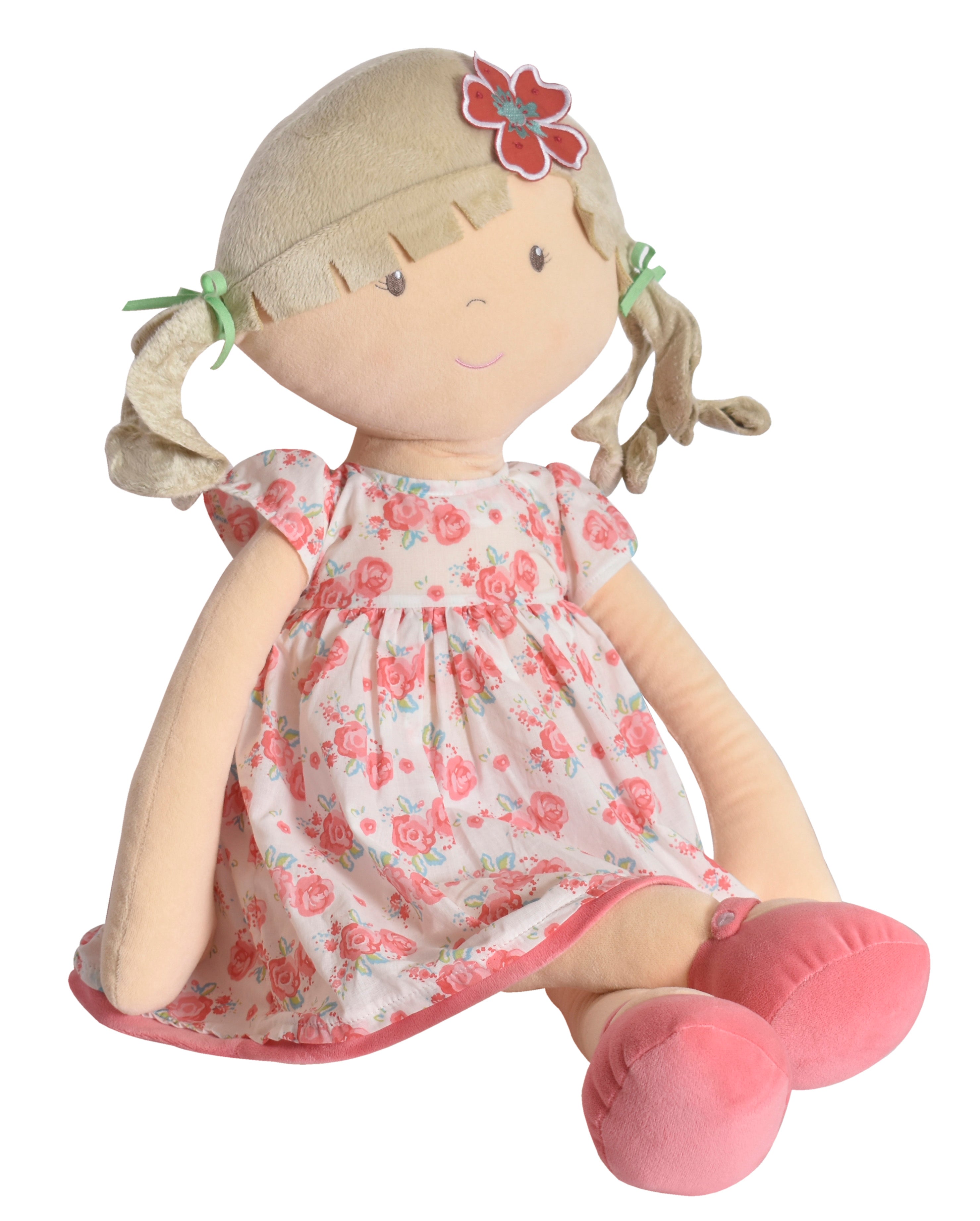 Scarlet X-Large Doll Beige Hair in Pink Floral Dress Tikiri Toys   