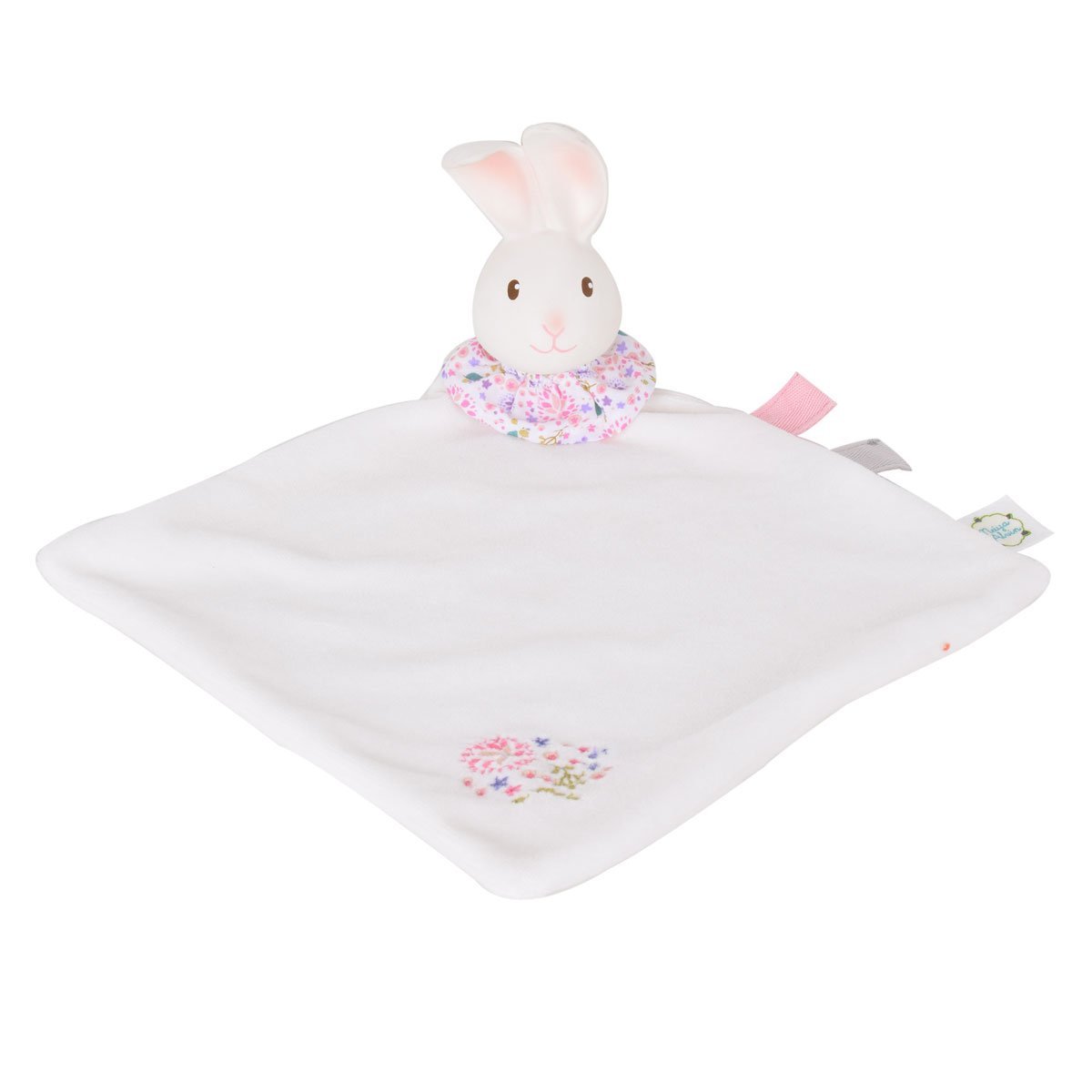 Havah the Bunny Snuggly With Organic Natural Rubber Head Tikiri Toys   