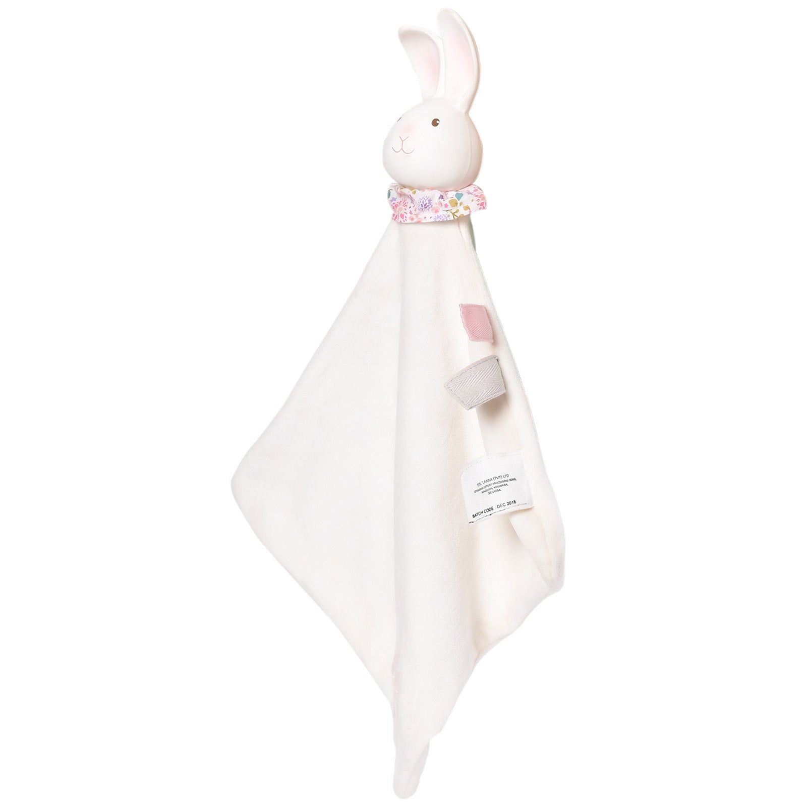 Havah the Bunny Snuggly With Organic Natural Rubber Head Tikiri Toys   