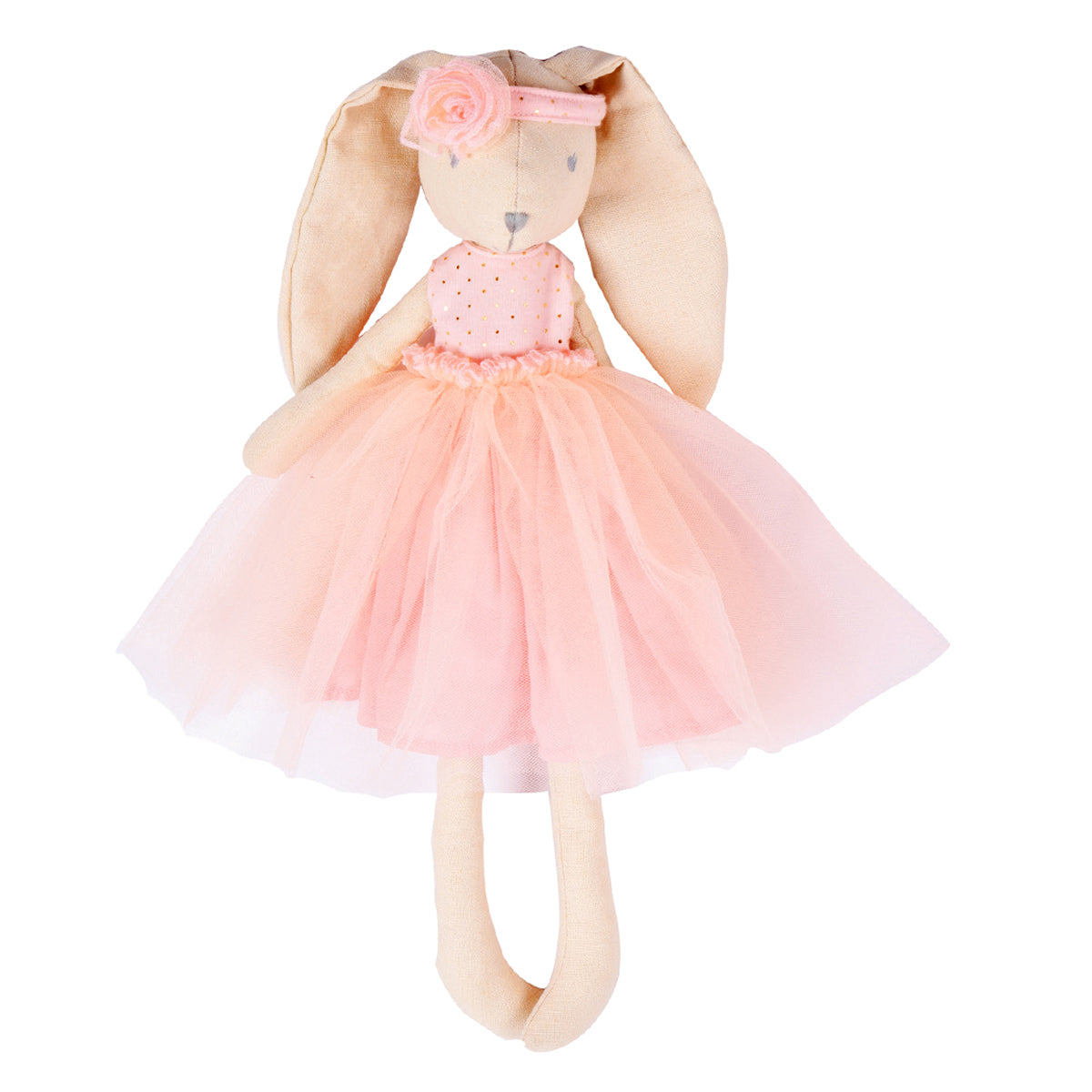 Marcella the Bunny in Ballerina Tulle Netting Pink Dress Tikiri Toys   