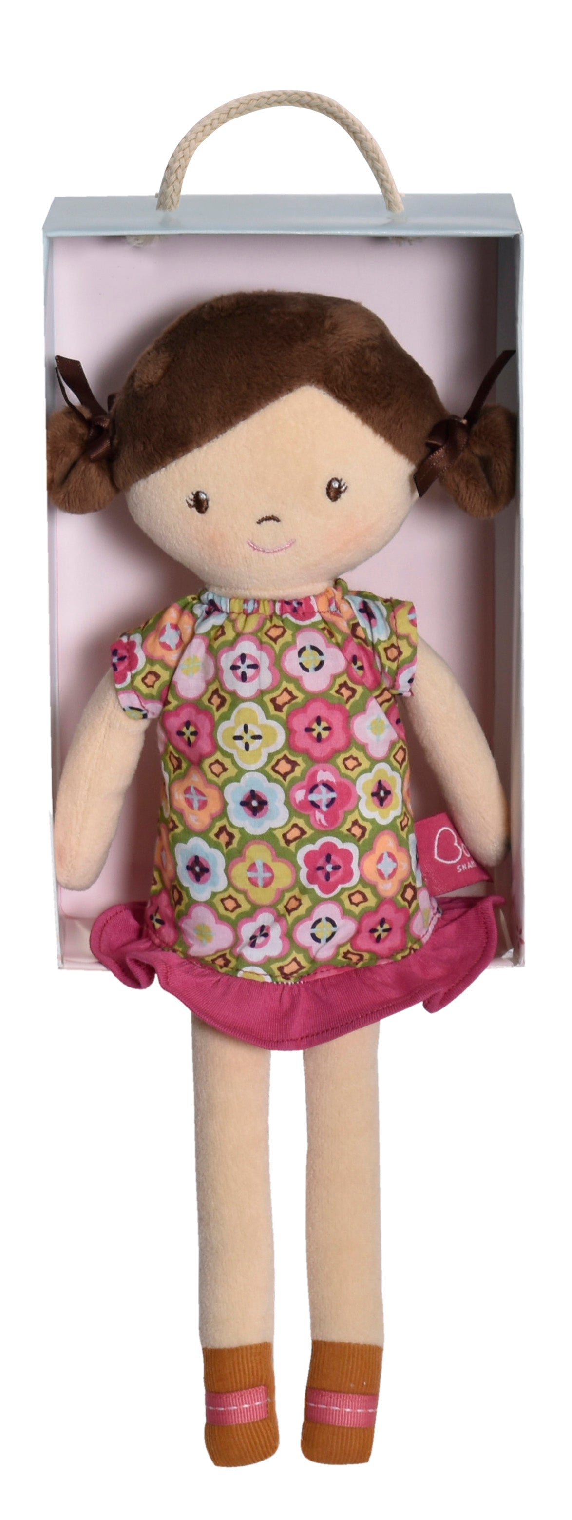 Ivy in Pink & Green Printed Dress Tikiri Toys   