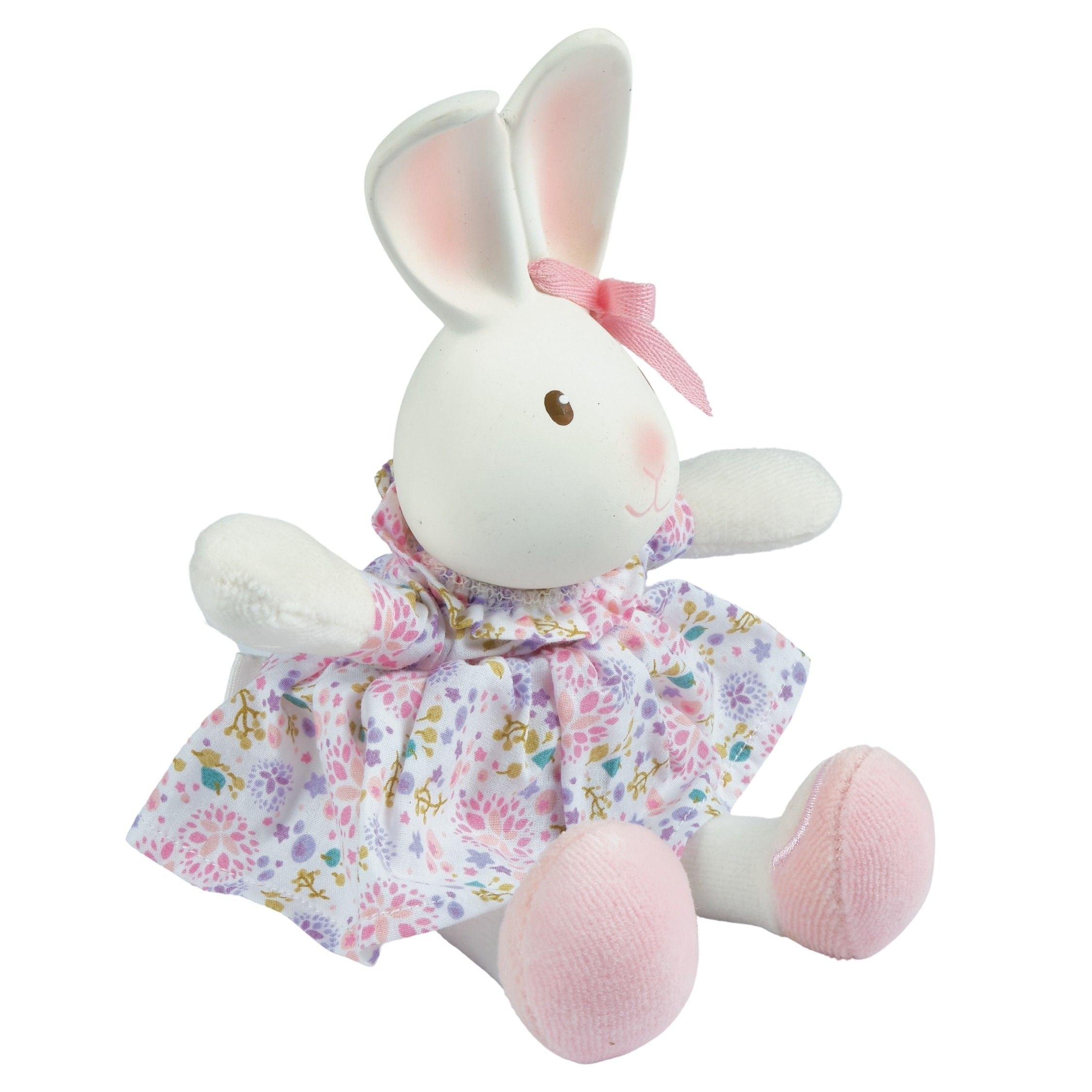 Havah  the  Bunny Mini Organic Rubber Head  Plush  Toy Tikiri Toys   