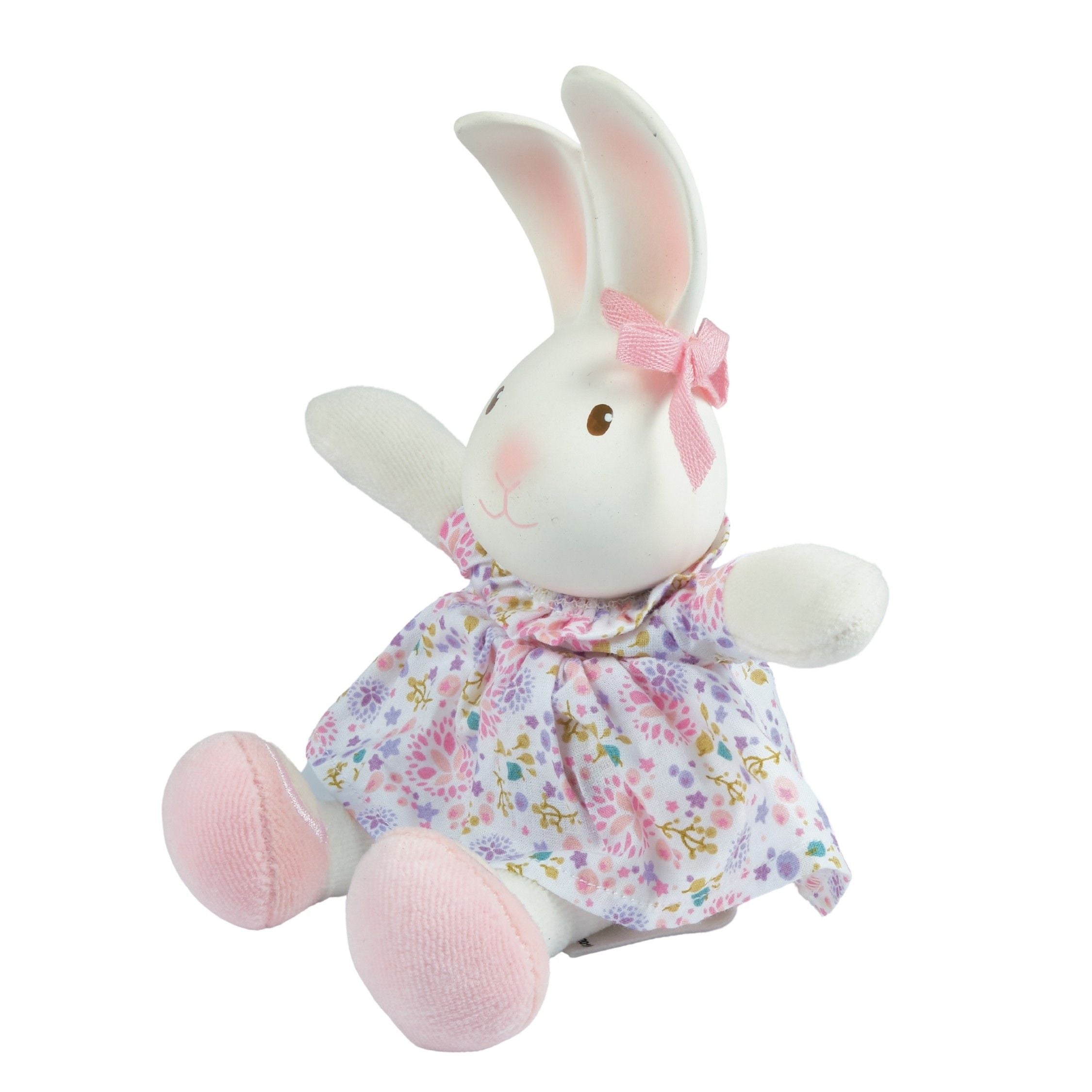 Havah  the  Bunny Mini Organic Rubber Head  Plush  Toy Tikiri Toys   