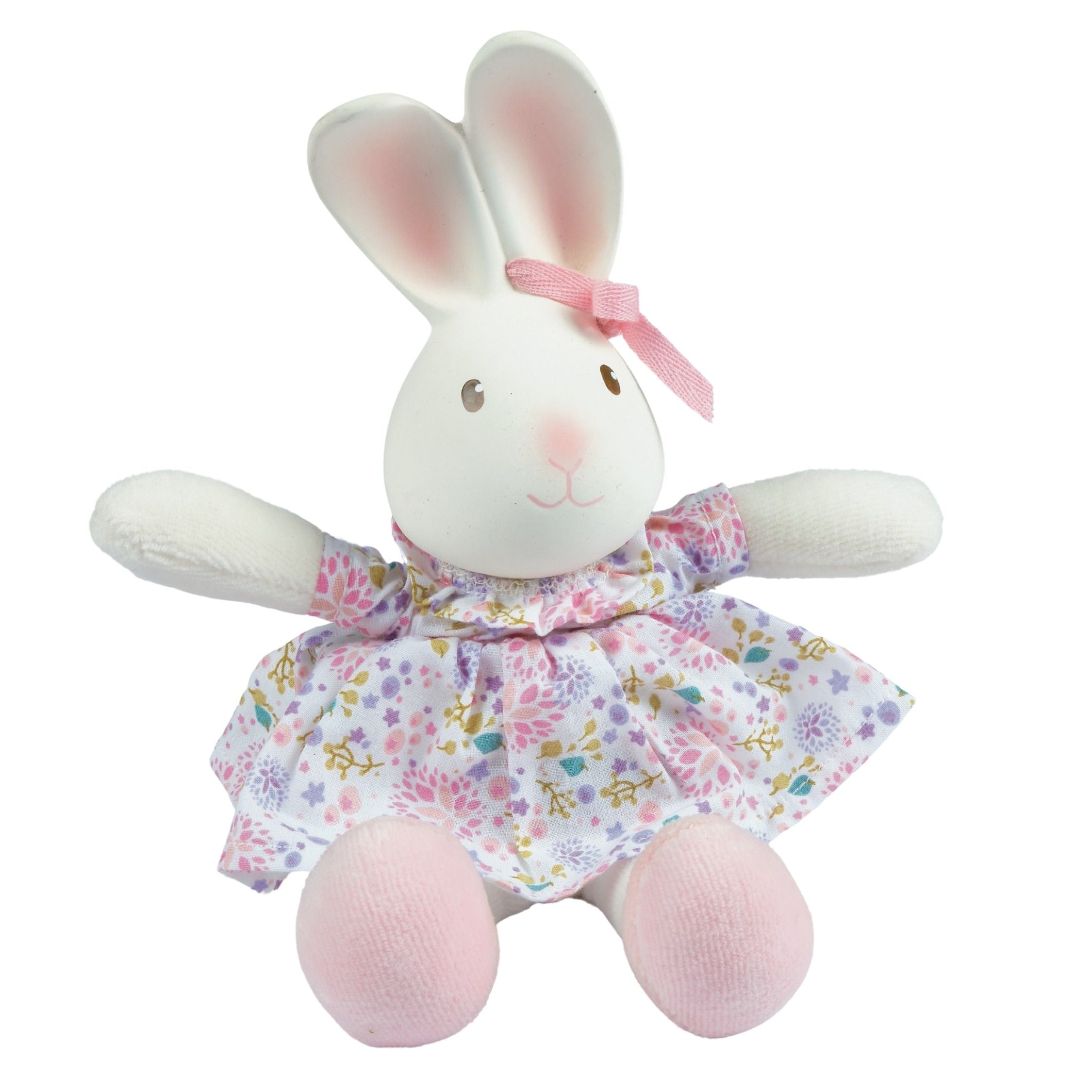 Havah  the  Bunny Mini Organic Rubber Head  Plush  Toy Tikiri Toys   