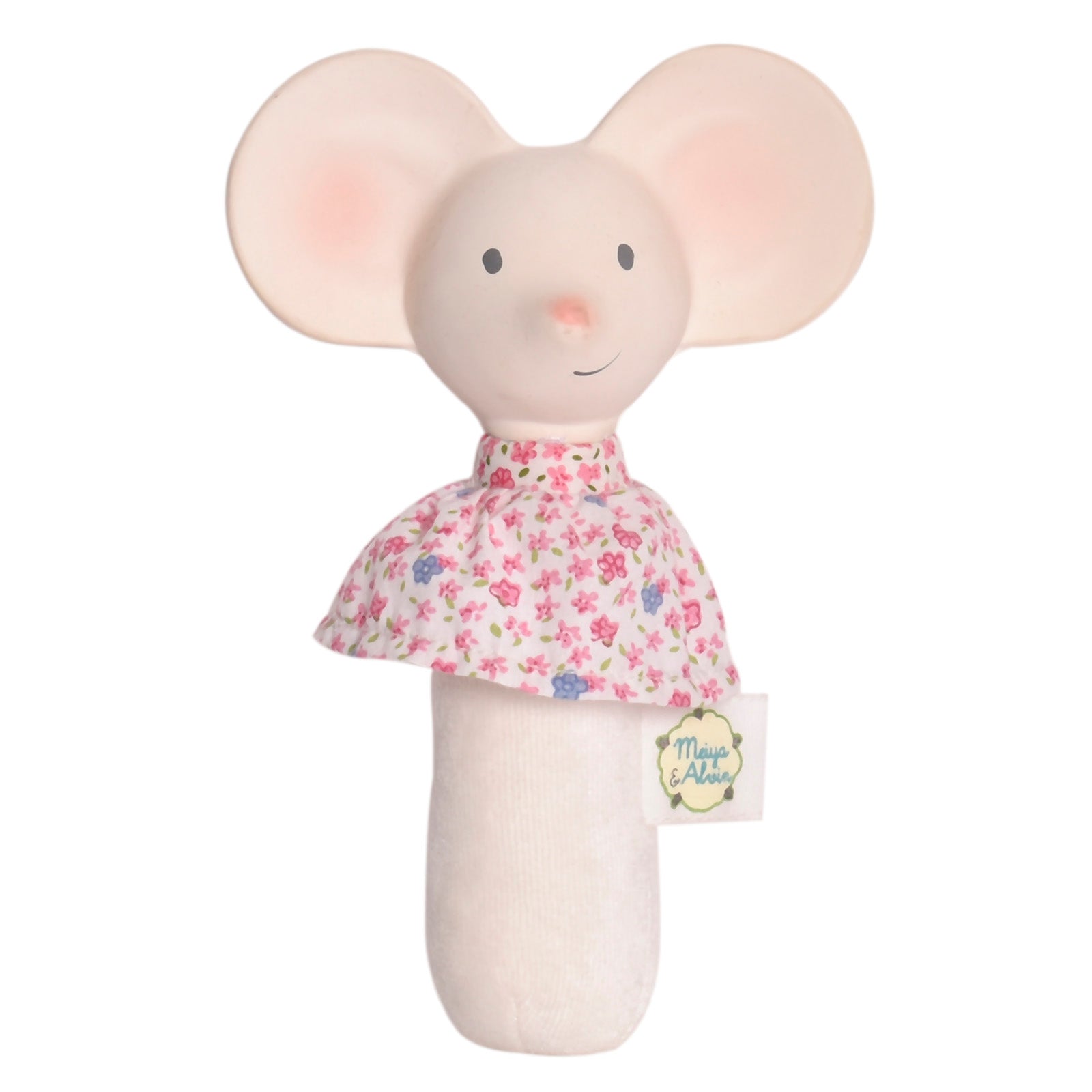 Meiya the Mouse Soft Squeaker Toy With Natural Rubber Head Tikiri Toys   