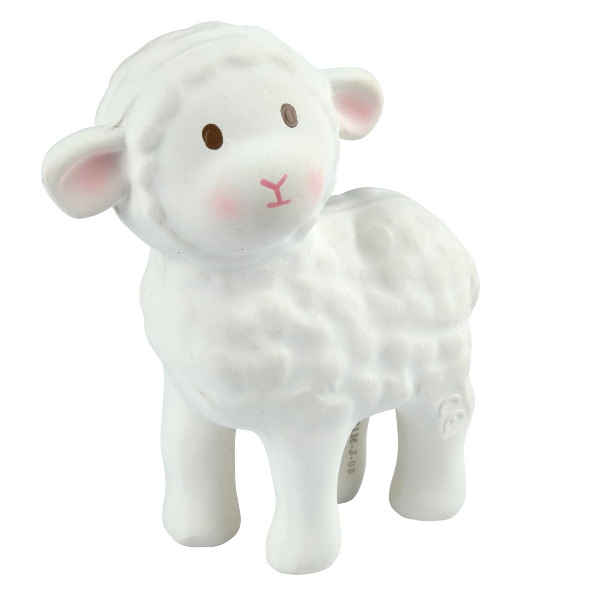 Bahbah the Lamb Organic Natural Rubber Teether, Rattle & Bath Toy Tikiri Toys   