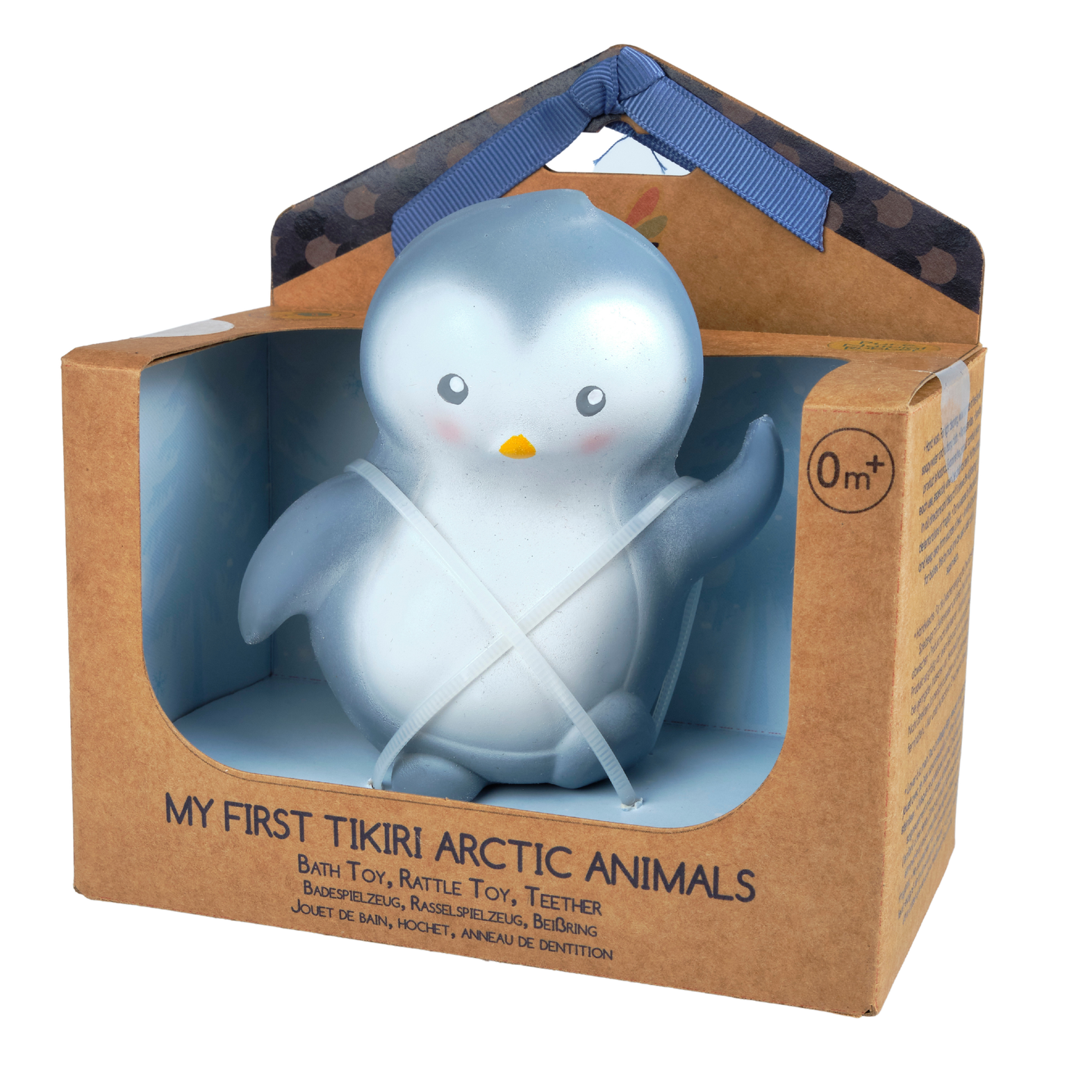 My First Arctic Penguin Organic Teether, Rattle & Bath Toy Tikiri Toys   