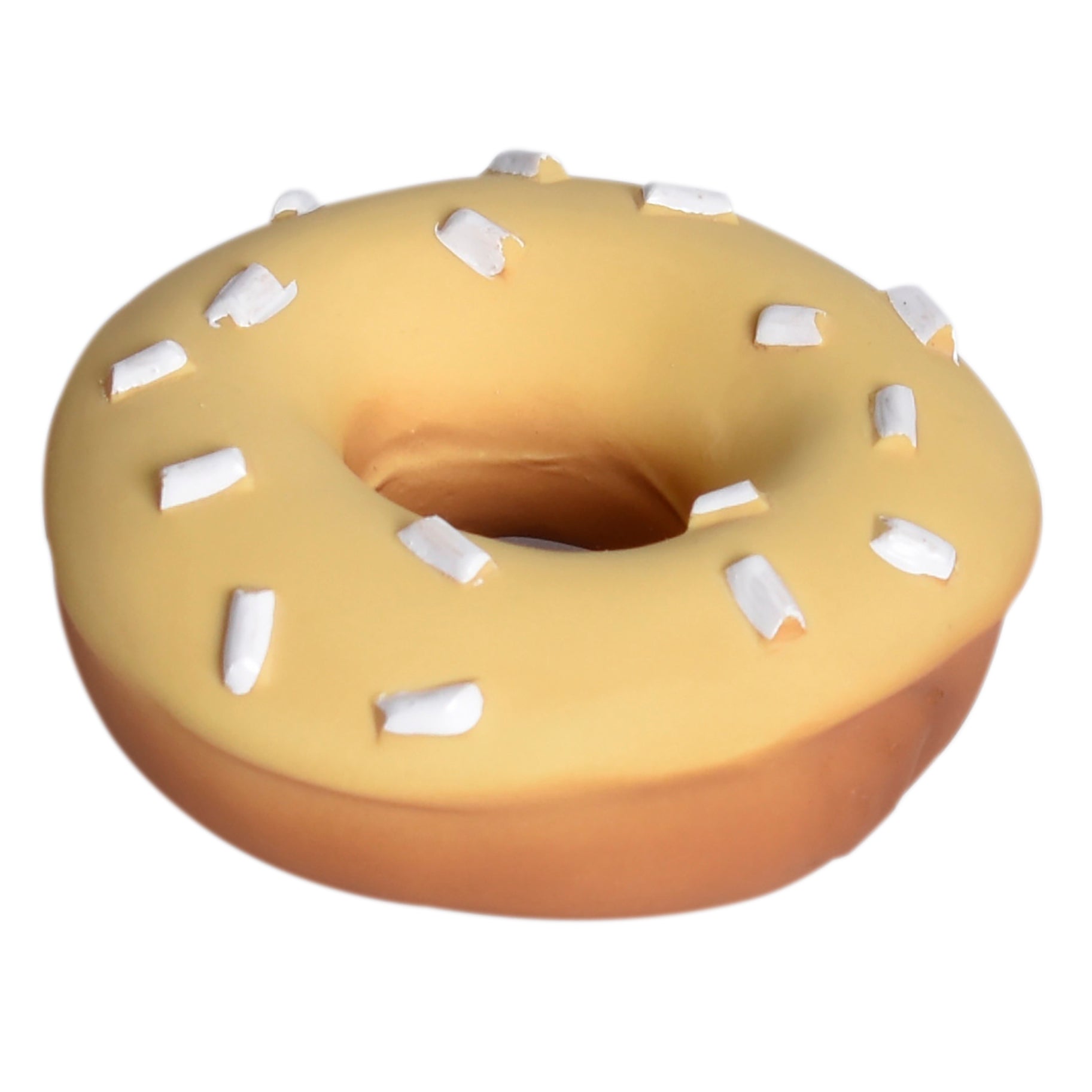 Donut Natural Rubber Teether, Rattle & Pretend Play Tikiri Toys   