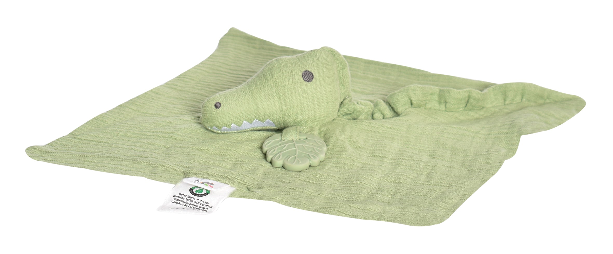 Crocodile Comforter With Rubber Teether Tikiri Toys   