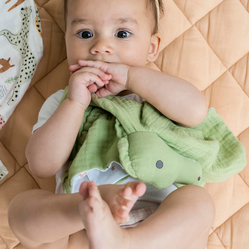 Crocodile Comforter With Rubber Teether Tikiri Toys   