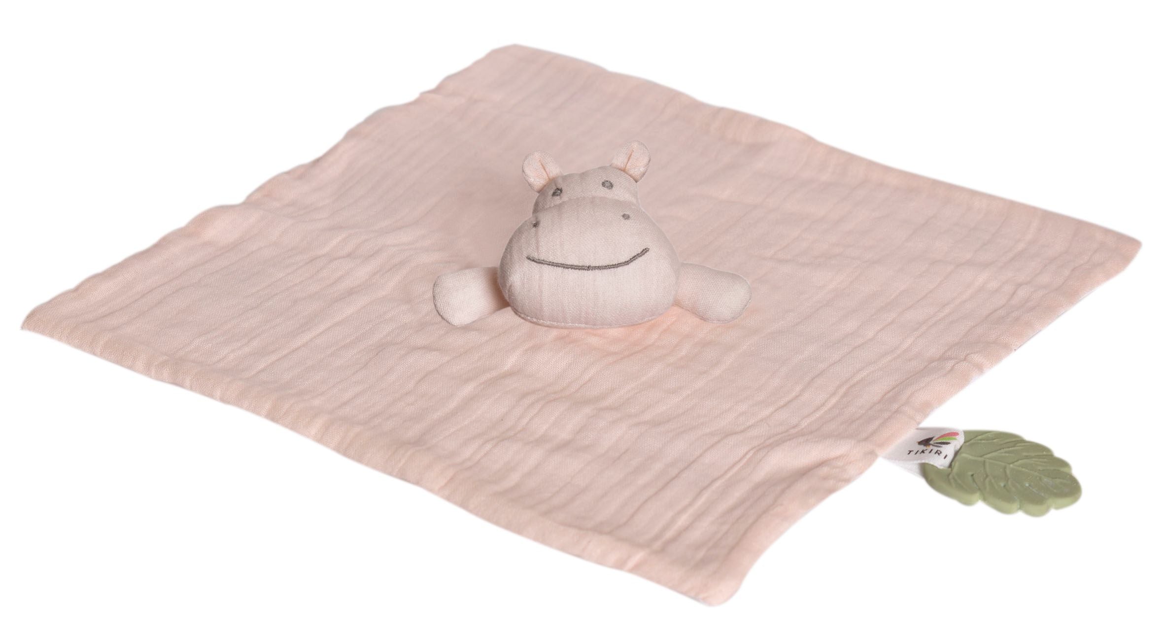 Hippo Comforter With Rubber Teether Tikiri Toys   