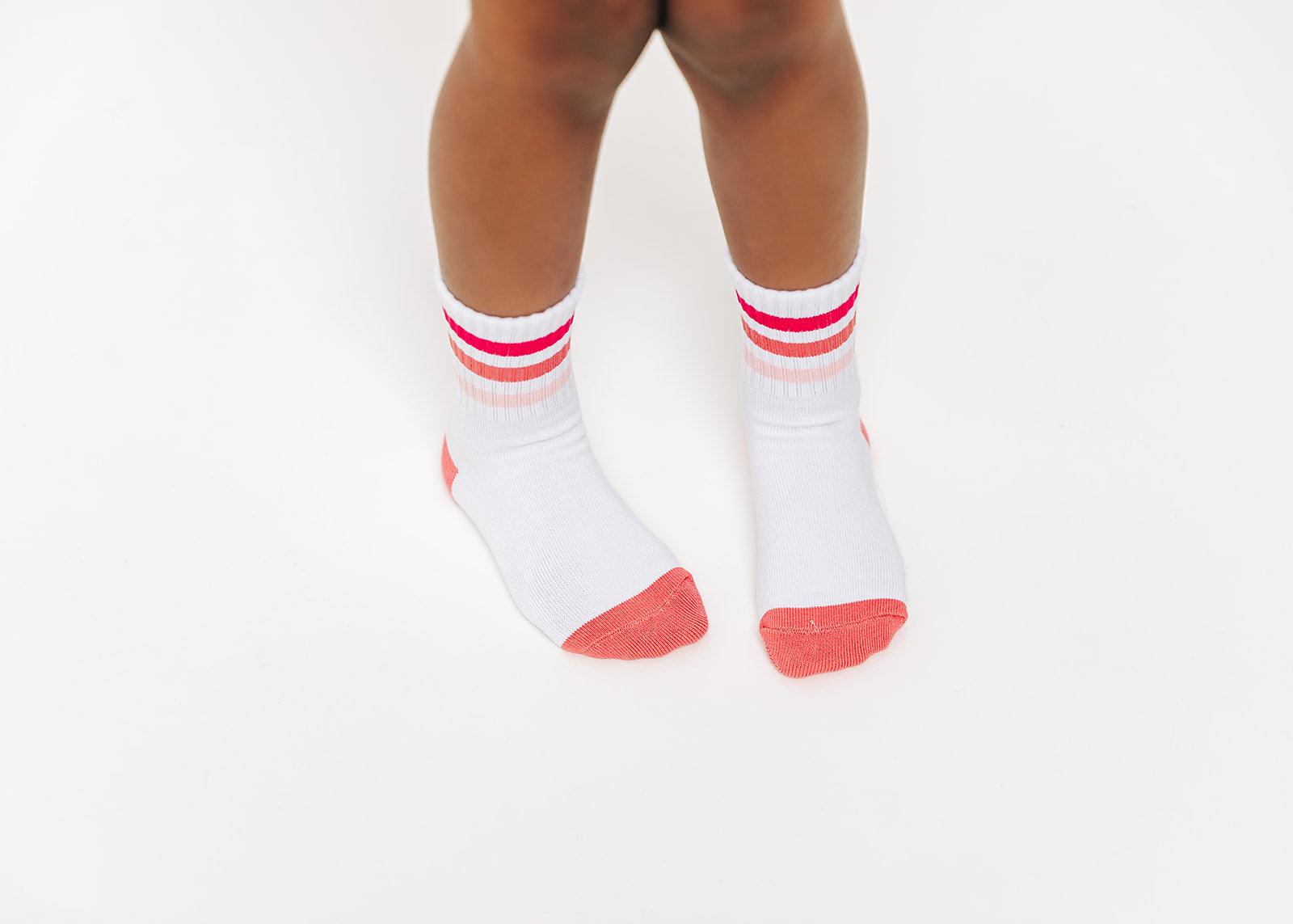 Pink Stripe Socks Rey to Z   