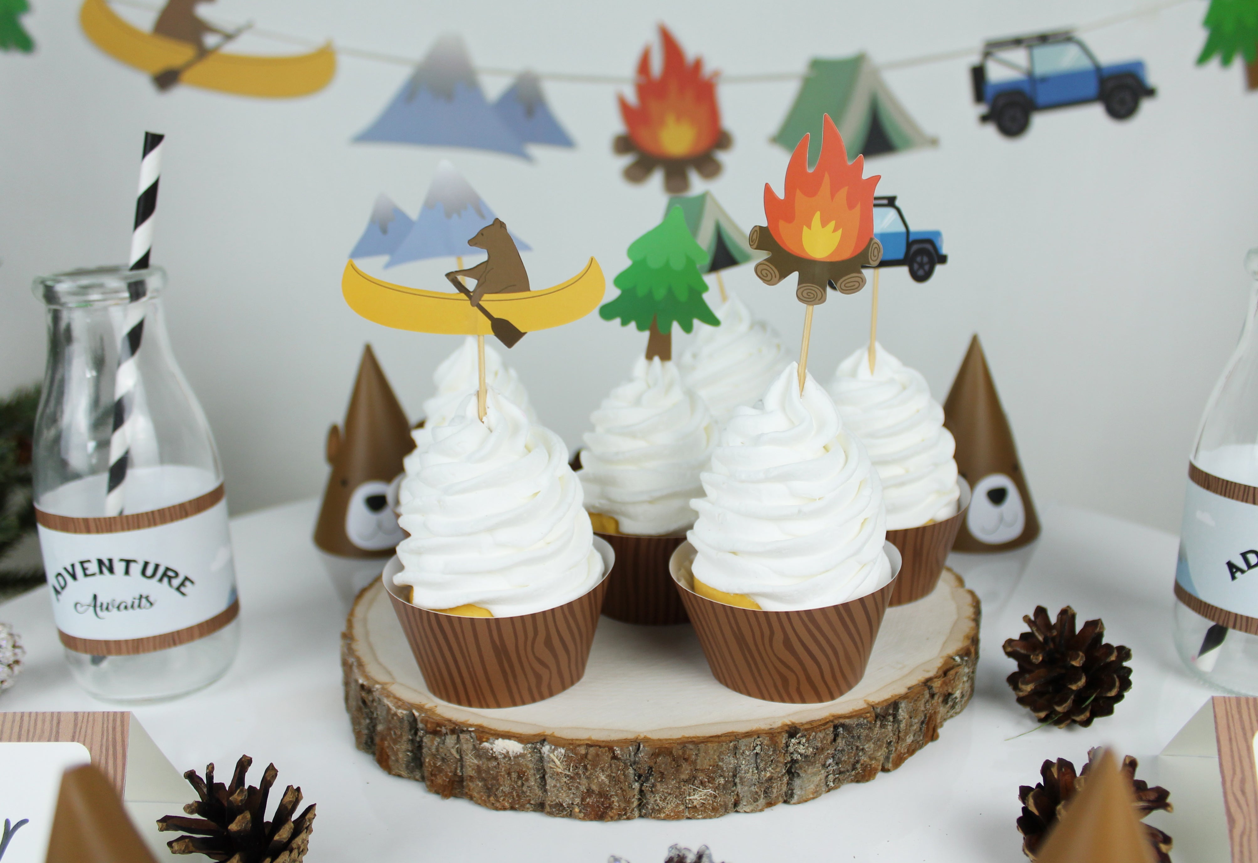 Adventure Cupcake Toppers & Wrappers, 12 Ct Merrilulu   