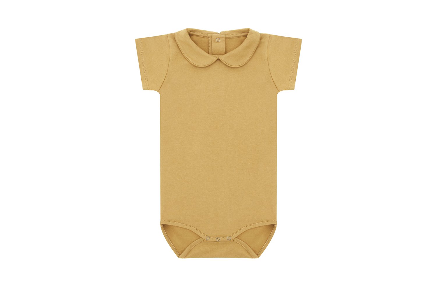 SS Organic Cotton Collared Bodysuit Vild House of Little 0-3M Clever Camel 