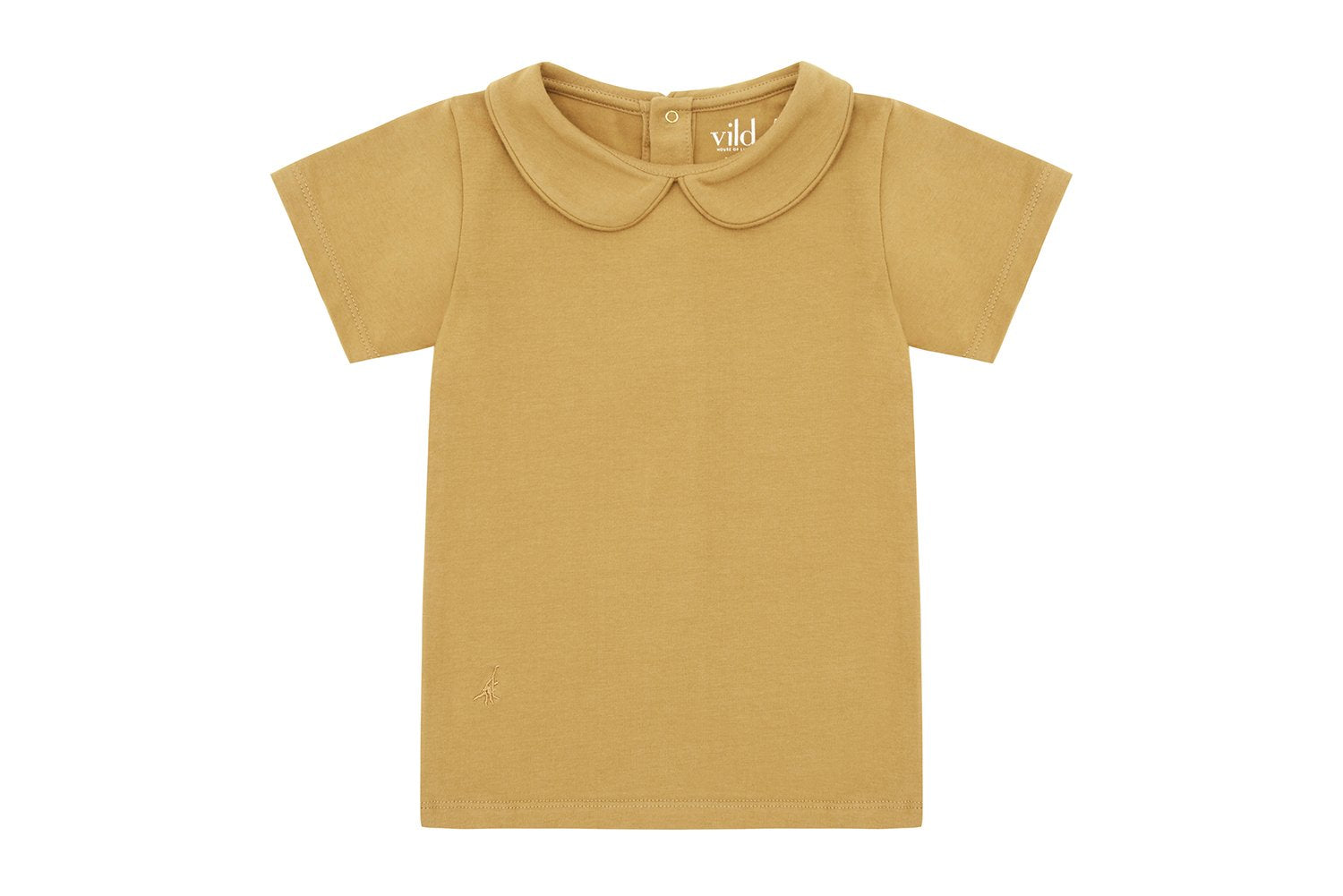 SS Organic Cotton Collared Shirt Vild House of Little 2-3Y Clever Camel 