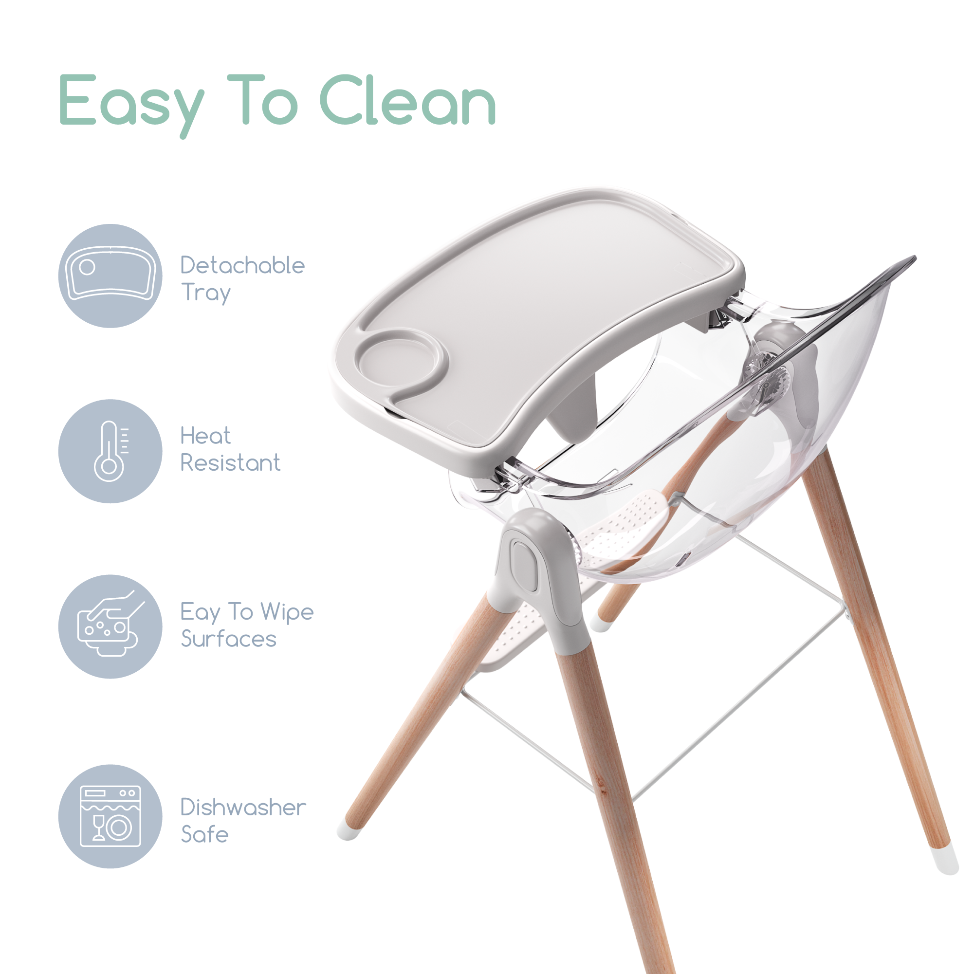 Children of Design 6 in 1 Classic High Chair Children of Design   