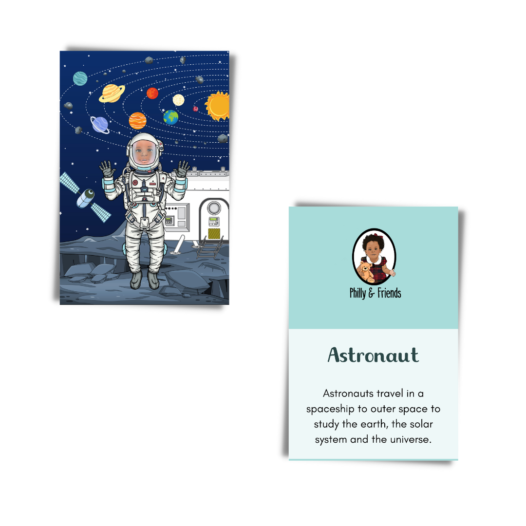 Space-Themed Philly Astronaut Wooden Jigsaw Puzzle in a Tin Box (Hand Cut) Philly & Friends   