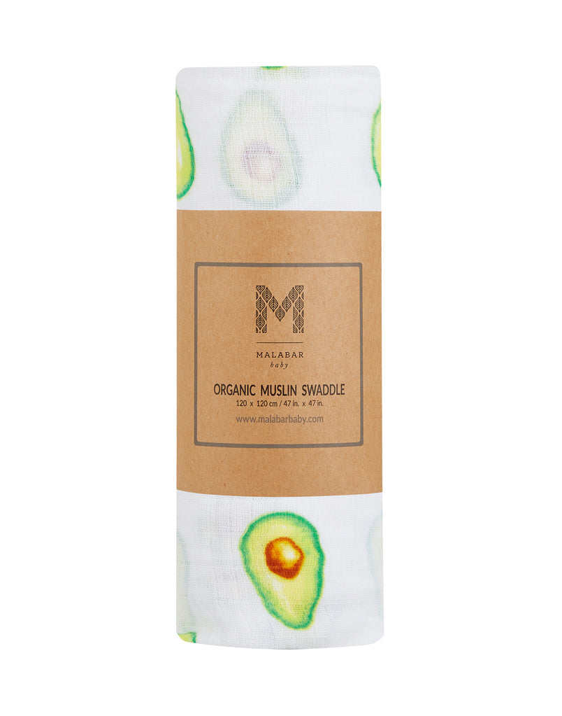 Organic Swaddle - Avocado Malabar Baby   