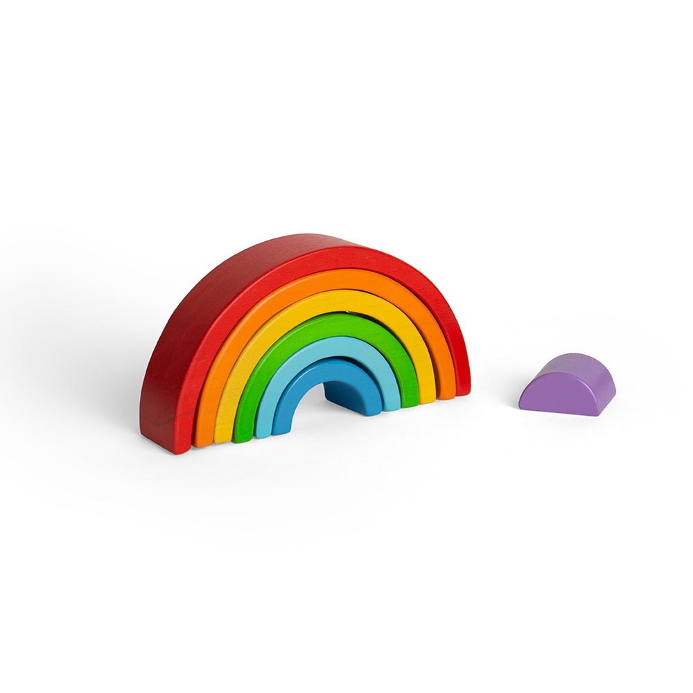 Wooden Stacking Rainbow - Small Bigjigs Toys   