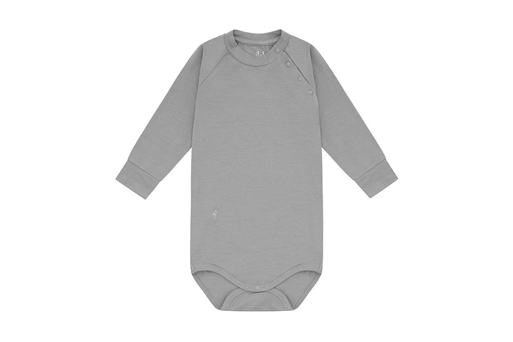 LS Bamboo Bodysuit Vild House of Little 0-3M Hazy Grey 