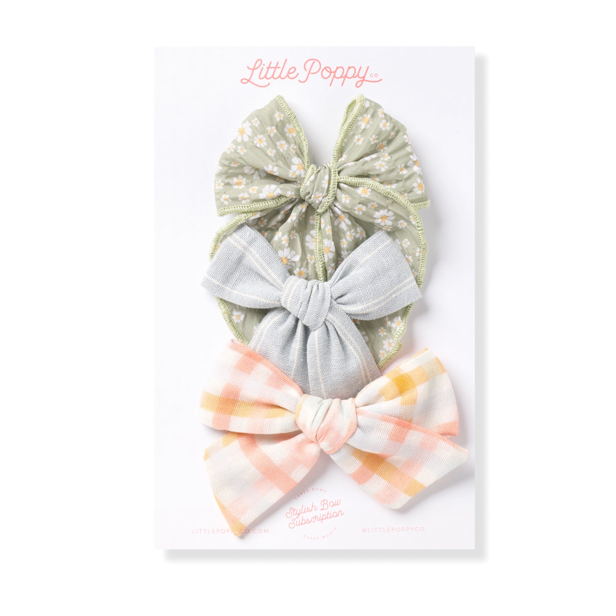 The Fiona Bow Clip Set Little Poppy Co. Original  