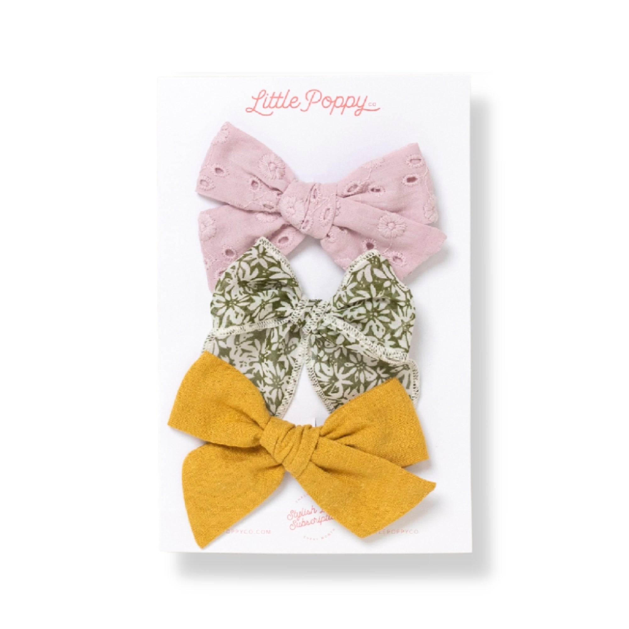 The Savannah Bow Clip Set Little Poppy Co. Original  