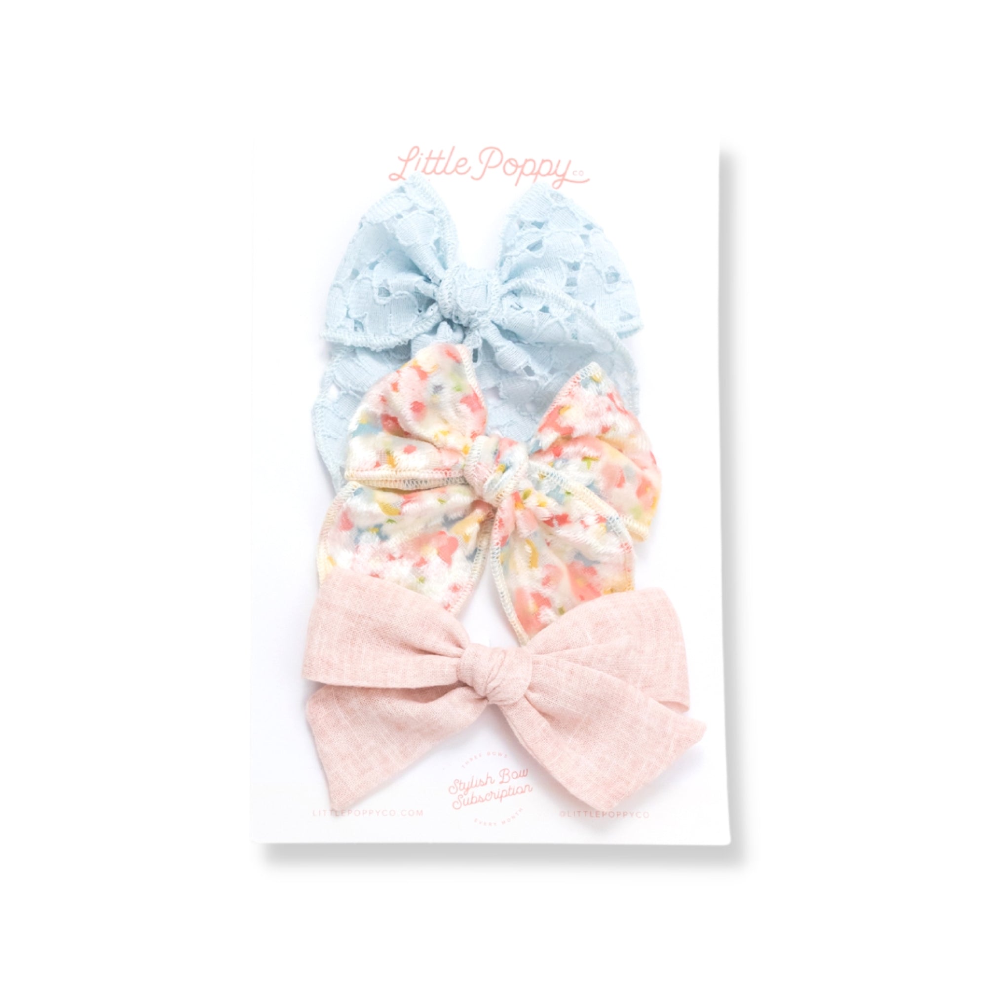 The Hannah Bow Clip Set Little Poppy Co. Original  