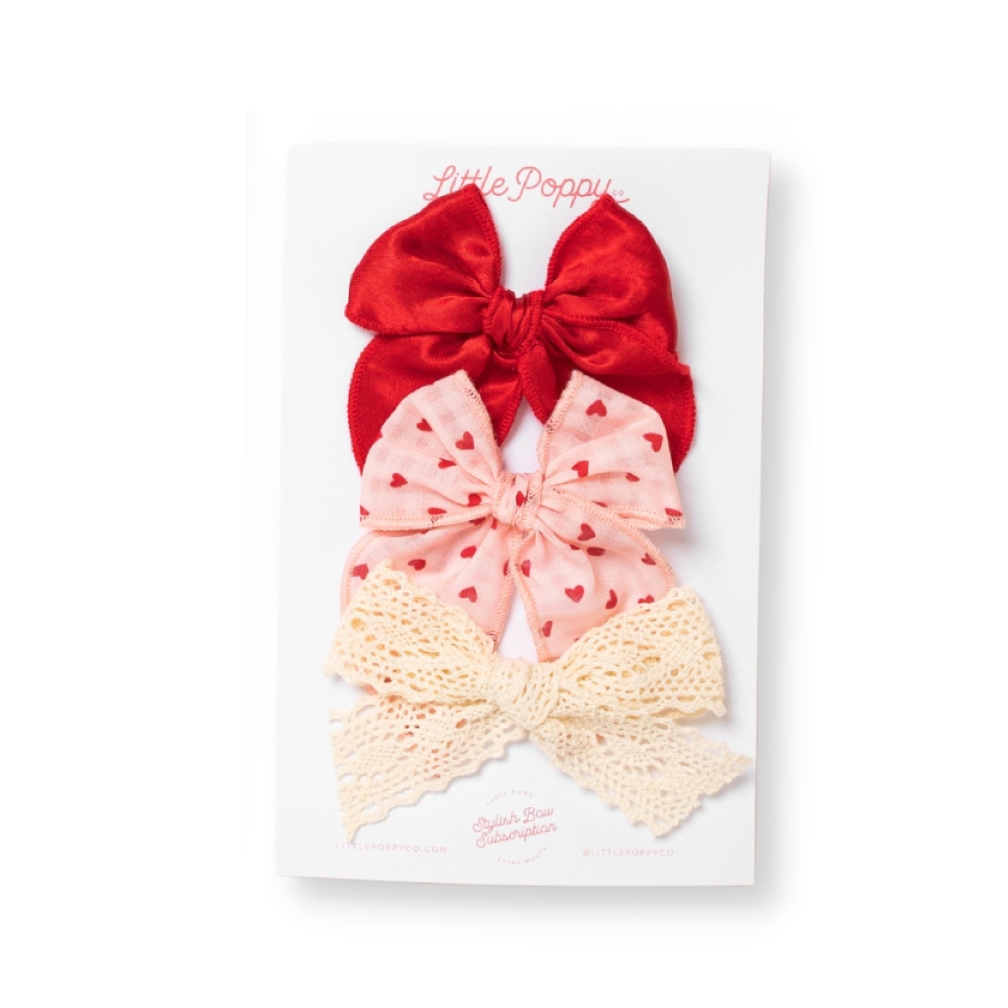 The Valentina Bow Clip Set Little Poppy Co. Original  