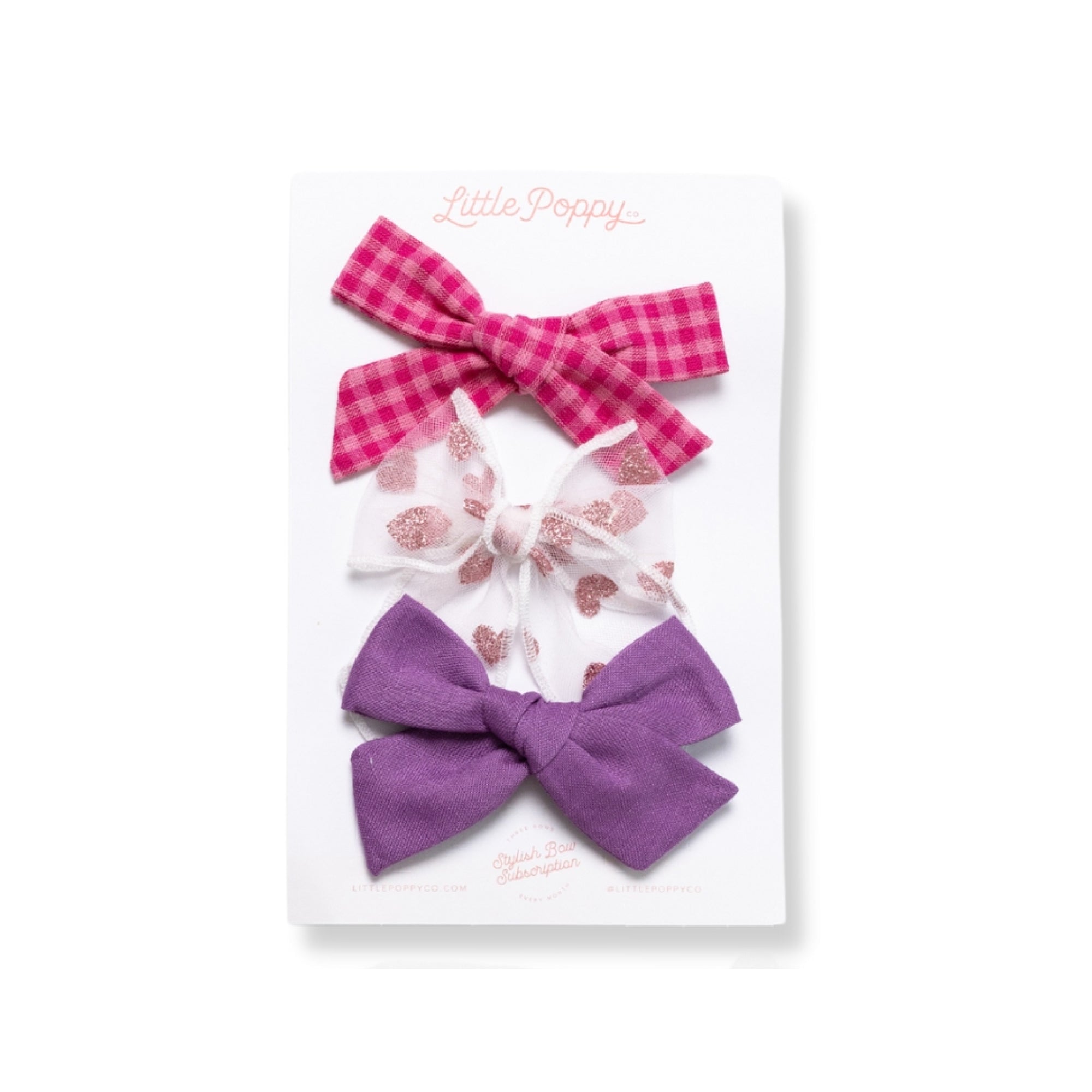 The Taylor Bow Clip Set Little Poppy Co. Original  