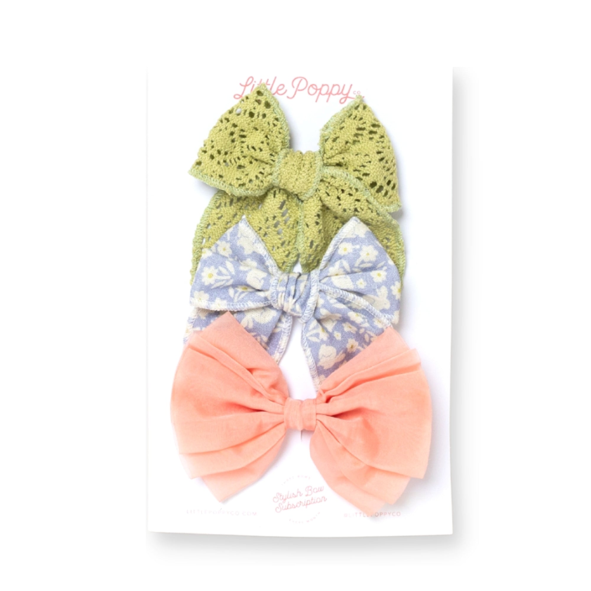 The Sydney Bow Clip Set Little Poppy Co. Original  