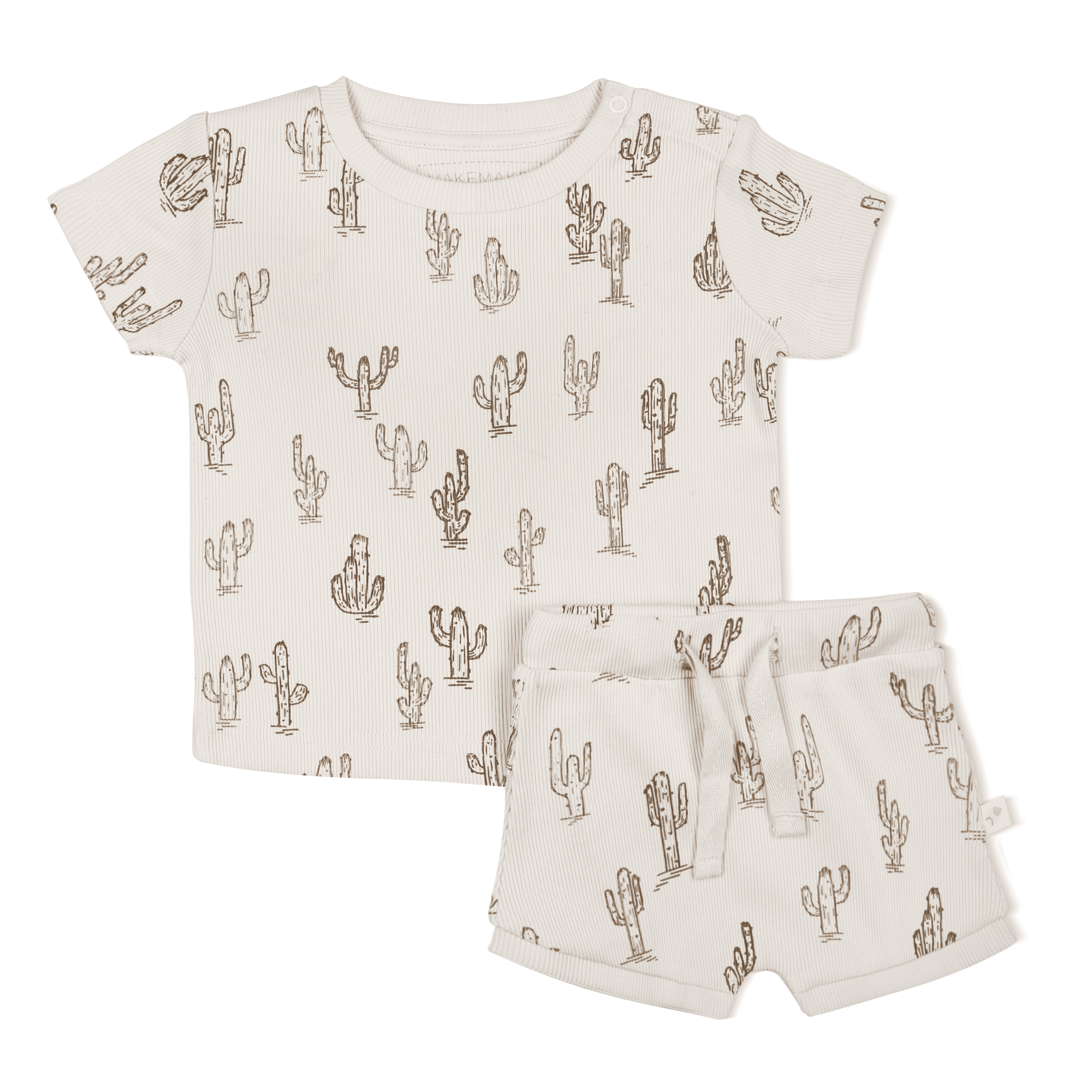 Organic Baby Toddler Tee and  Shorties Set - Cactus Makemake Organics   