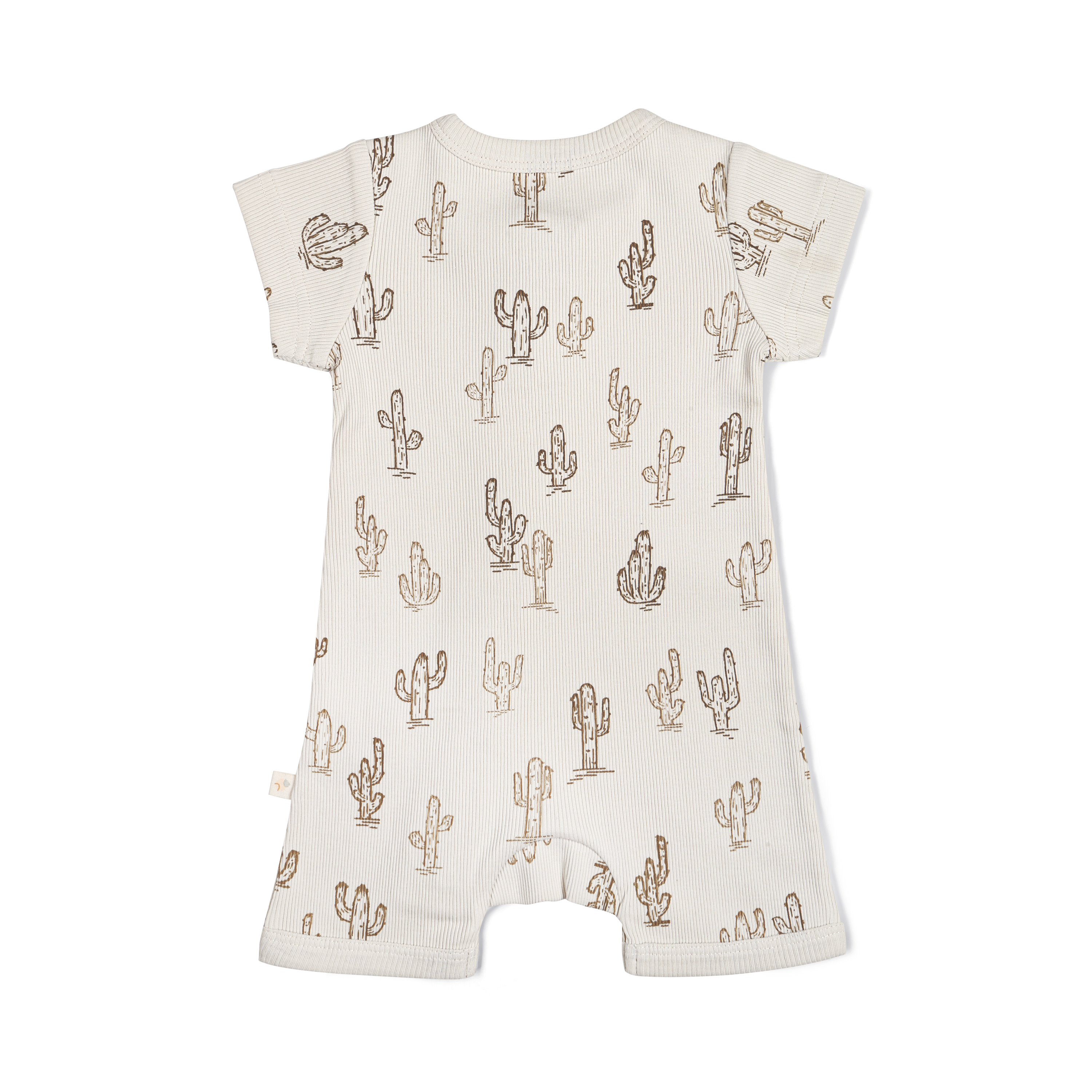 Organic Baby Short Zip Romper - Cactus Makemake Organics   