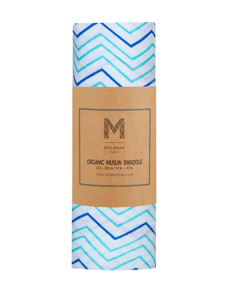 Organic Swaddle - Chevron Malabar Baby   