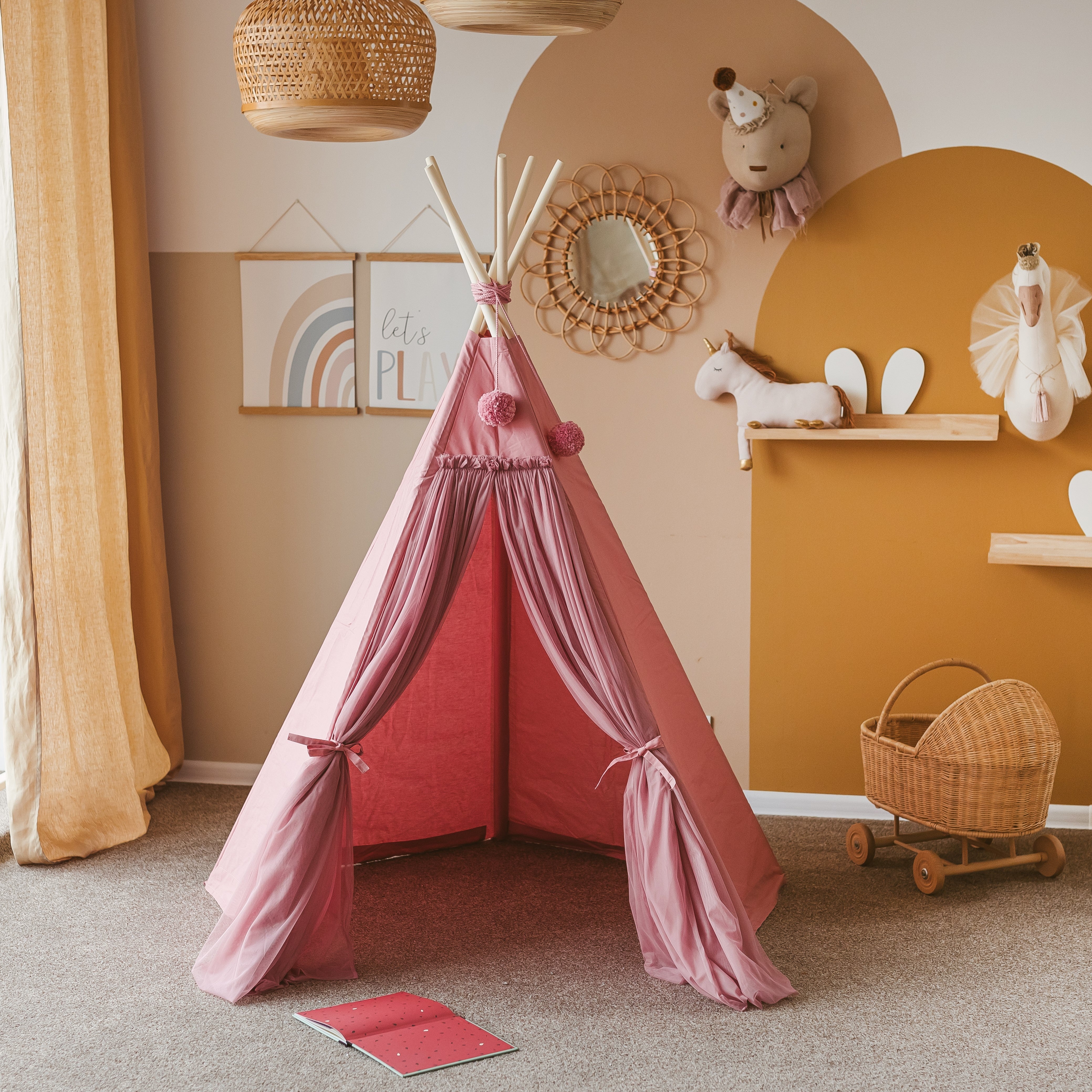 MINICAMP Fairy Kids Play Tent With Tulle in Rose minicamp   