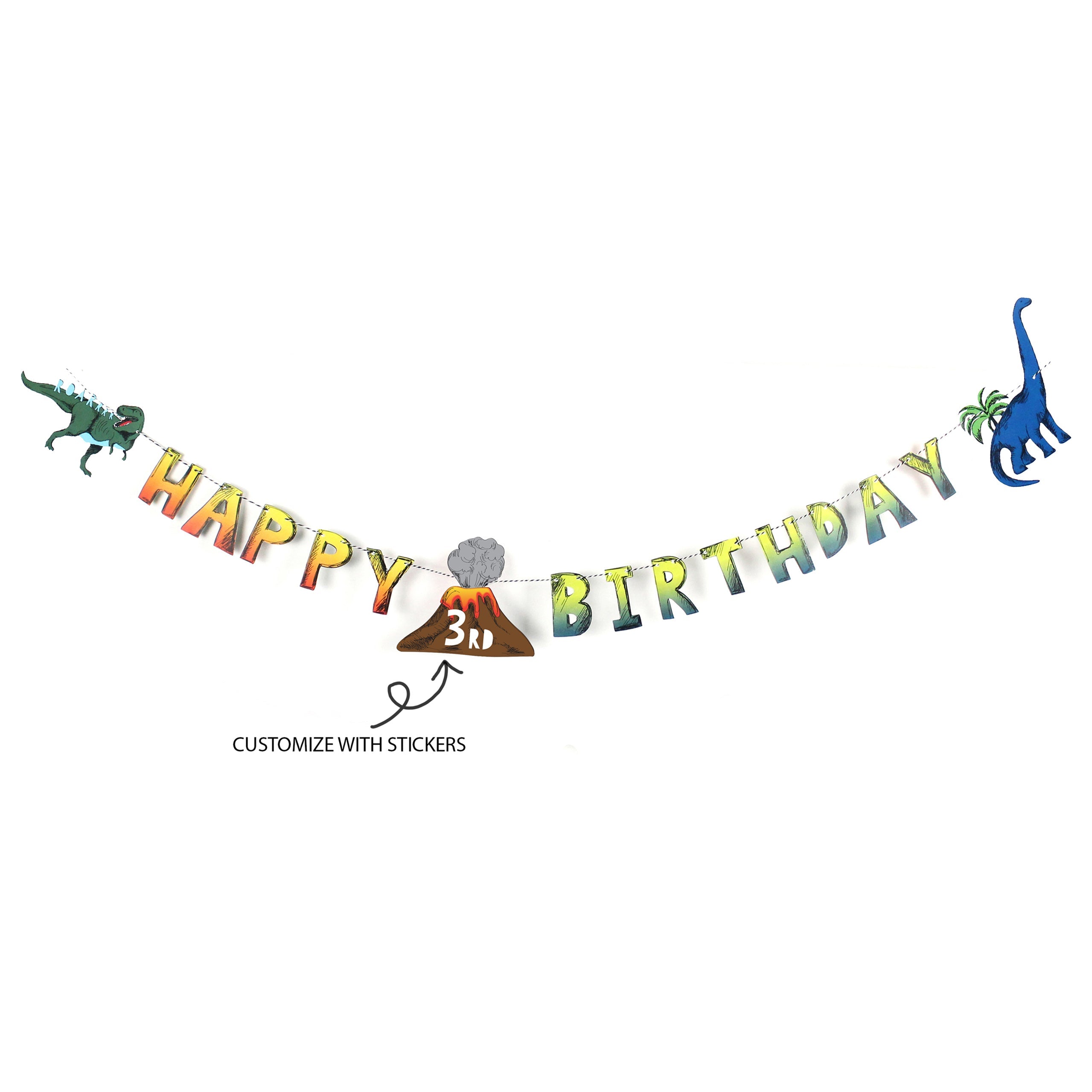 Dinosaur Happy Birthday Banner Merrilulu   