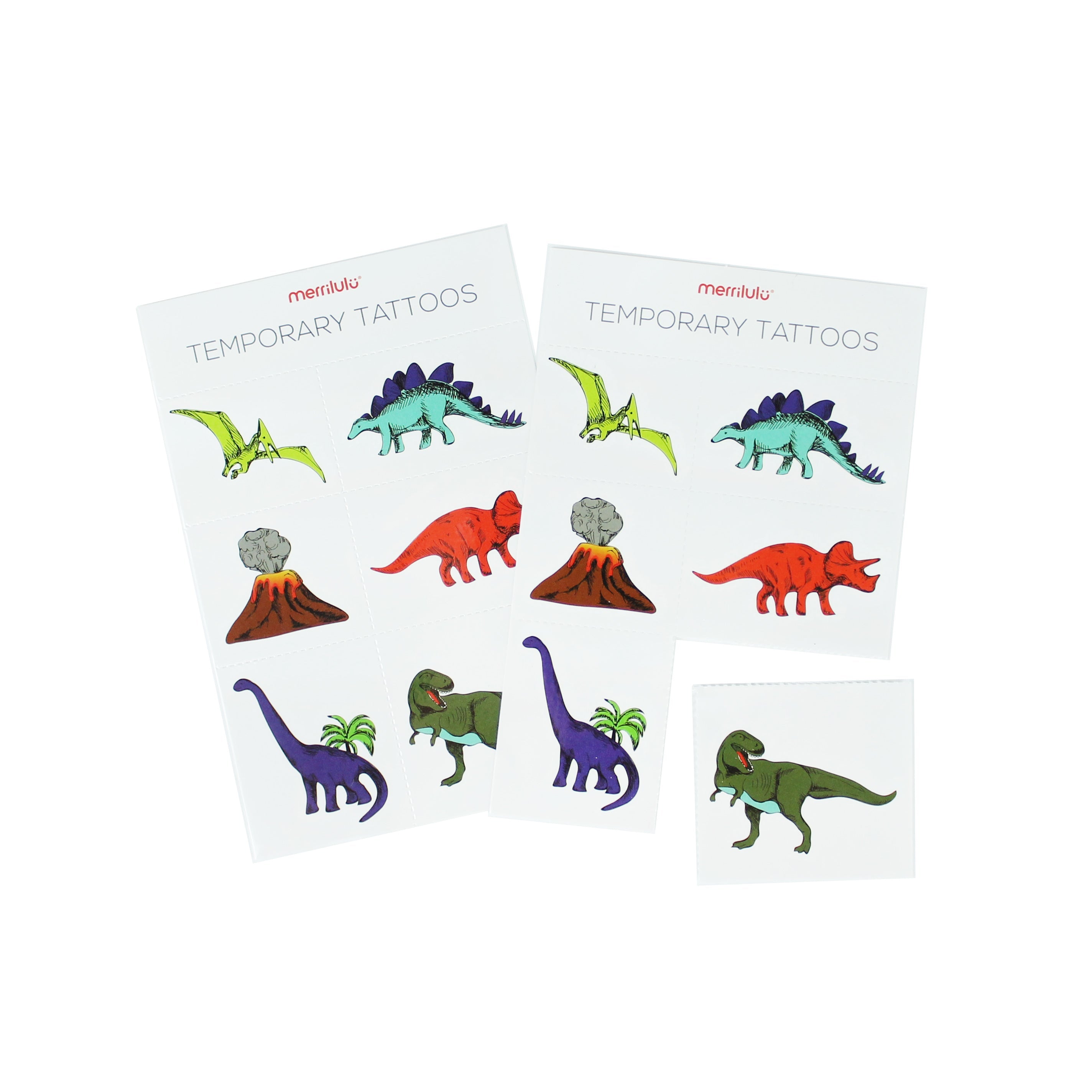 Dinosaurs Temporary Tattoos, 2 Sheets Merrilulu   