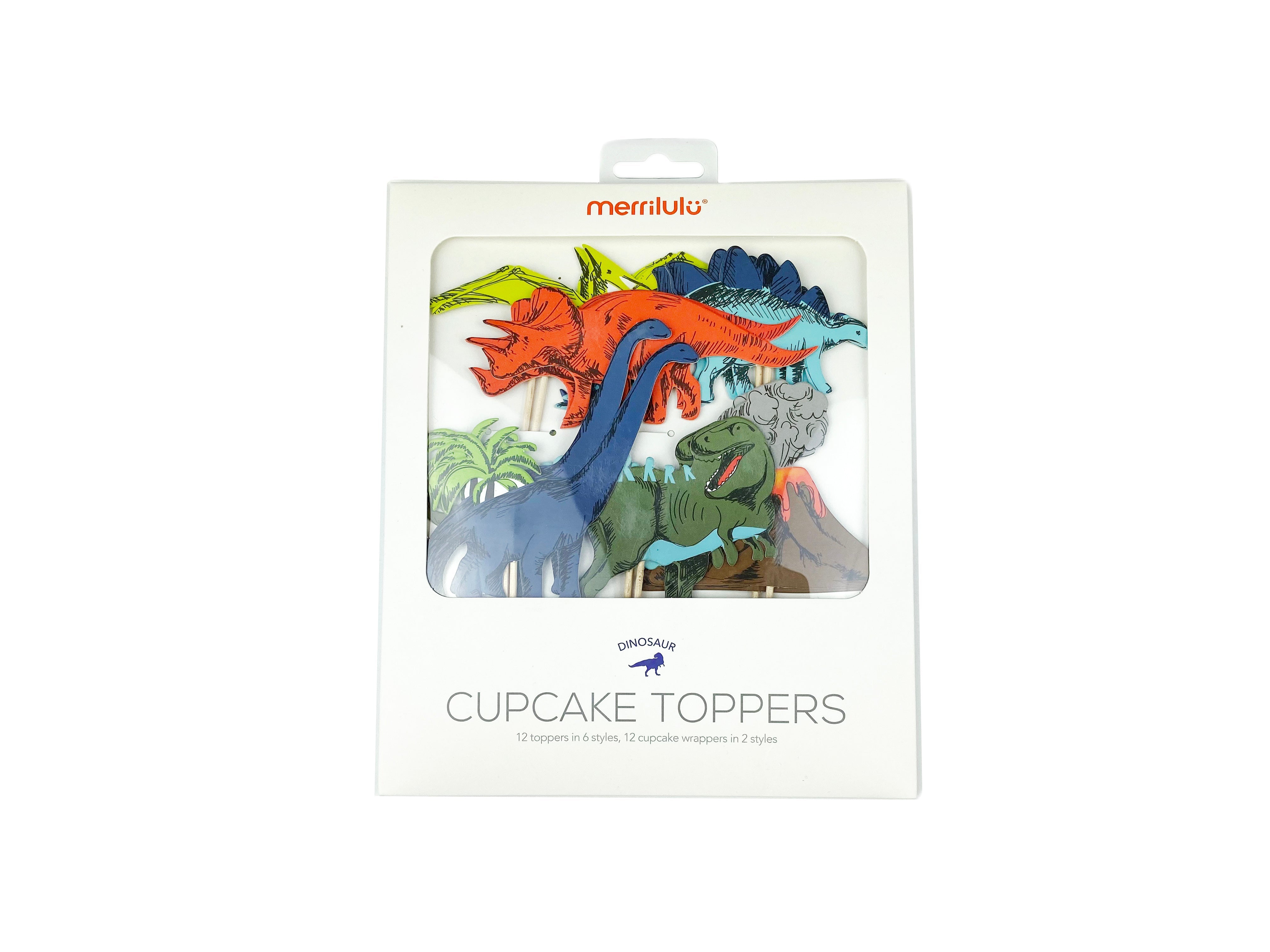 Dinosaur Cupcake Toppers and Wrappers, 12 Ct Merrilulu   