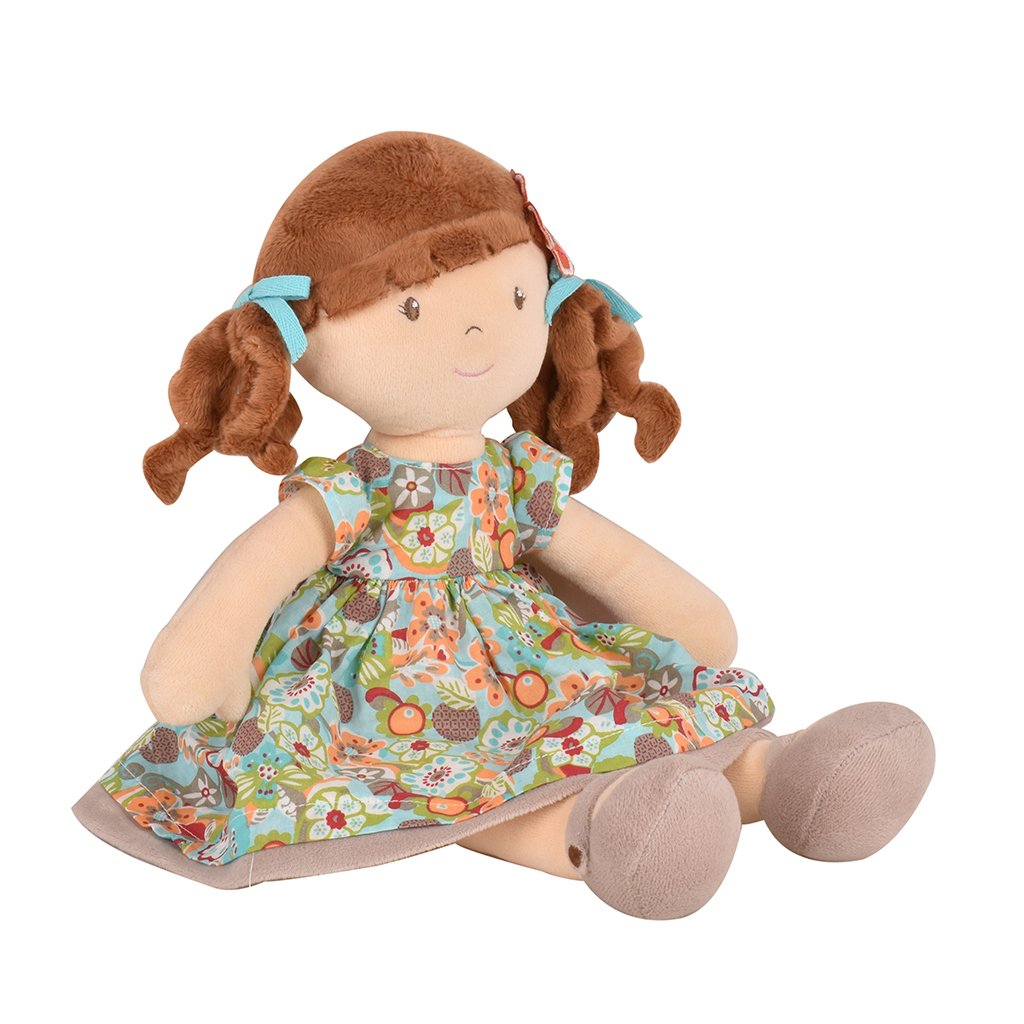 Summer  - Brunette Hair With Orange Floral Dress Tikiri Toys   