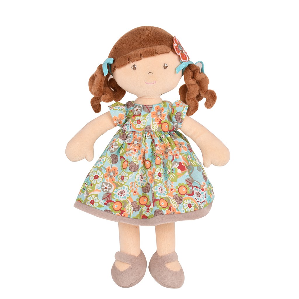 Summer  - Brunette Hair With Orange Floral Dress Tikiri Toys   