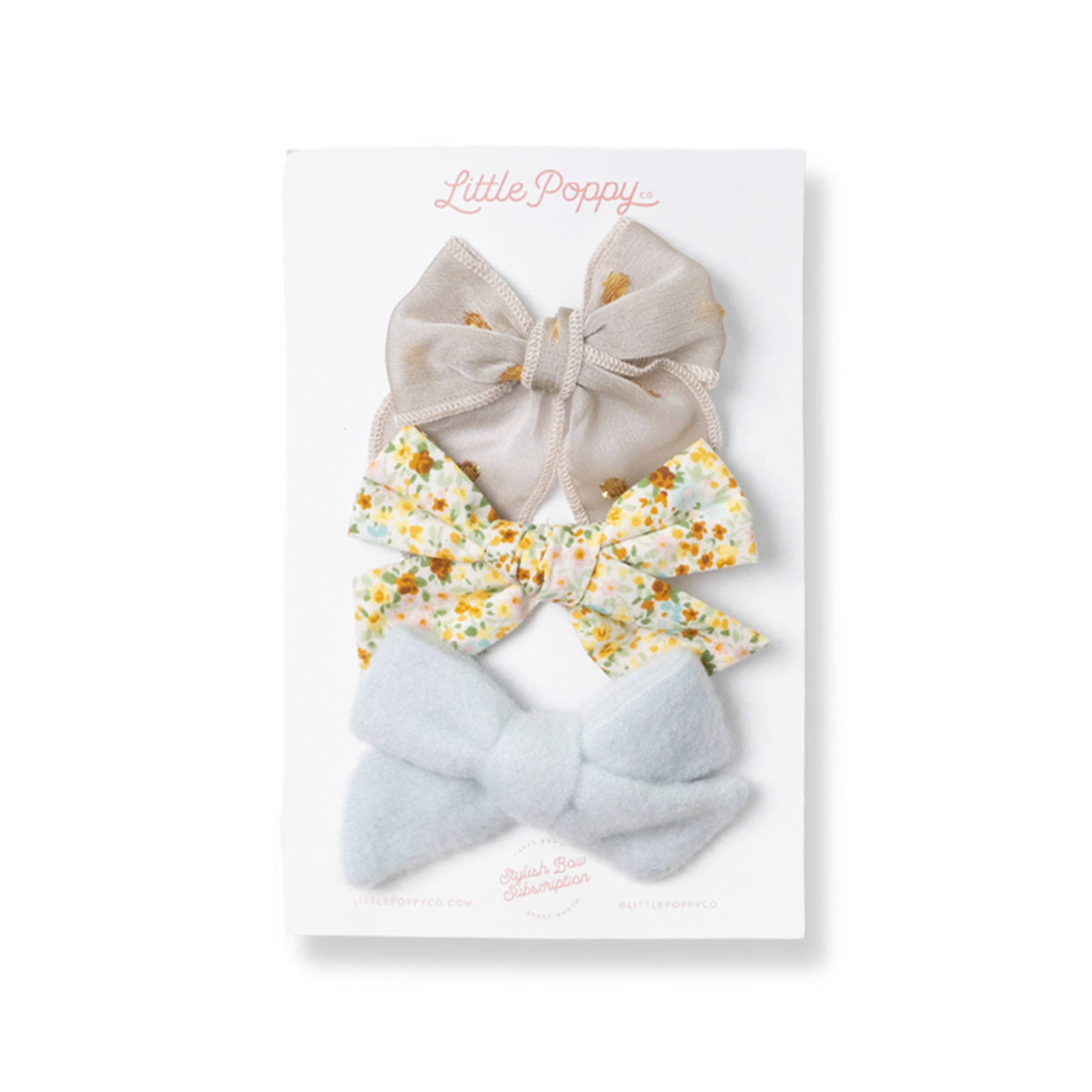 The Natasha Bow Clip Set Little Poppy Co. Original  