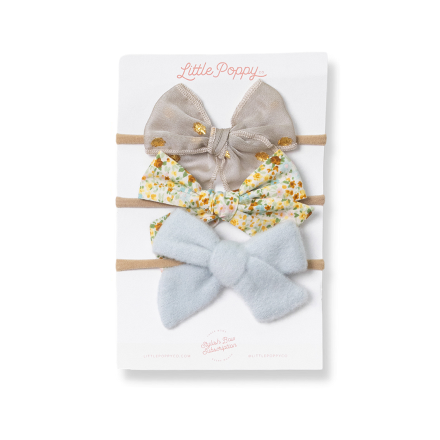 The Natasha Headband Bow Set Little Poppy Co.   