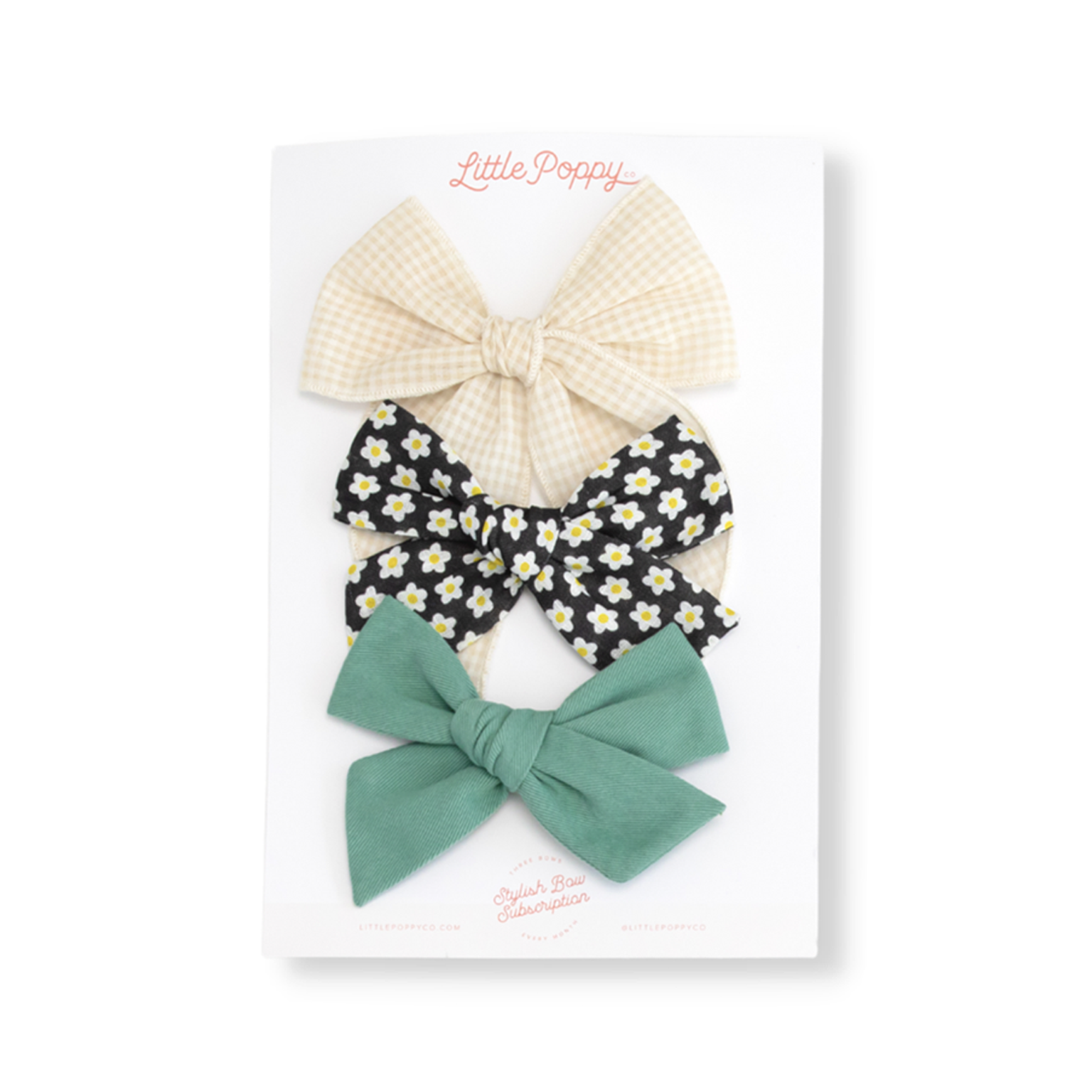 The Kayla Bow Clip Set Little Poppy Co. Oversized  