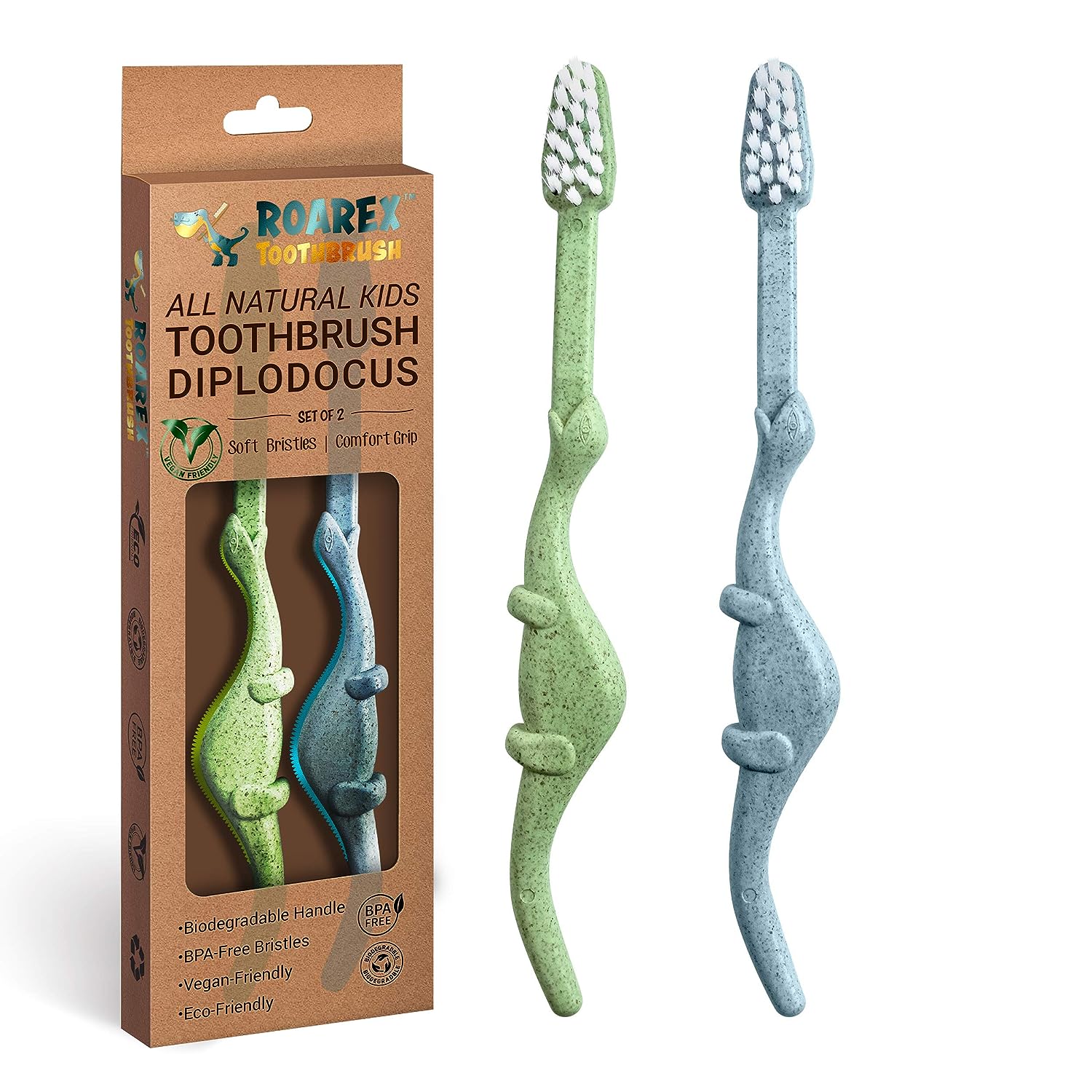 Roarex by Bliss'd: Eco-Friendly Kids Toothbrush - 2 Pack Bliss'd   