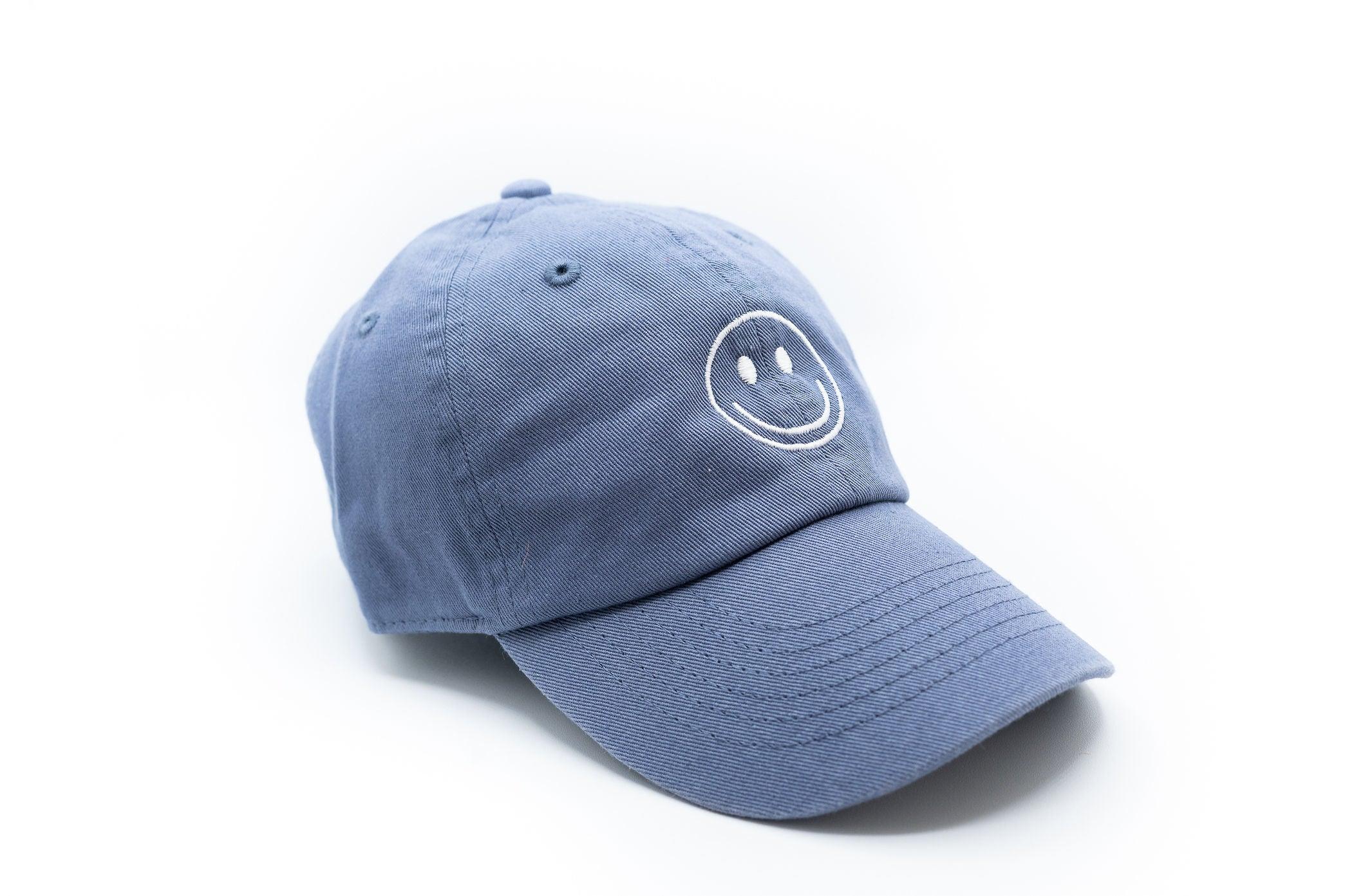 Dusty Blue Smiley Face Hat RTZ   