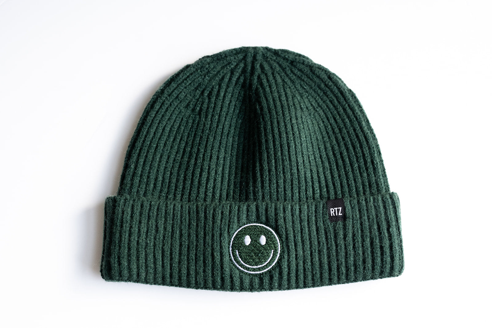 Forest Green Smiley Beanie Rey to Z   